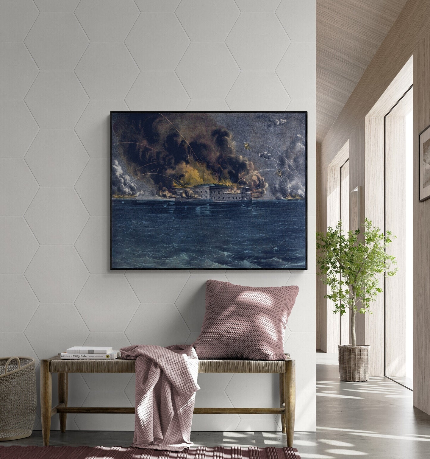 Bombardment of Fort Sumter | Charleston South Carolina | Civil War | United States of America | President Abraham Lincoln | Art Print