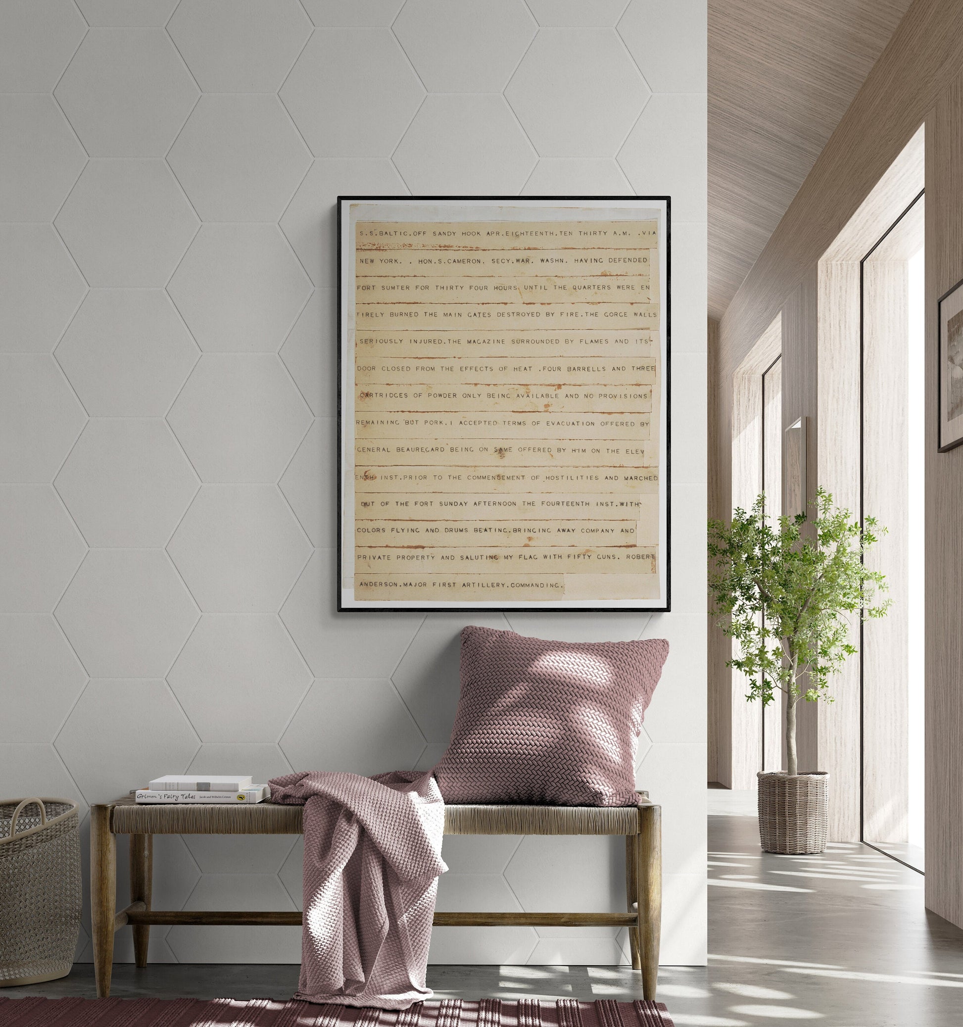 Major Anderson Surrender Telegraph | Fort Sumter | Charleston South Carolina | Civil War | USA | President Abraham Lincoln | Art Print