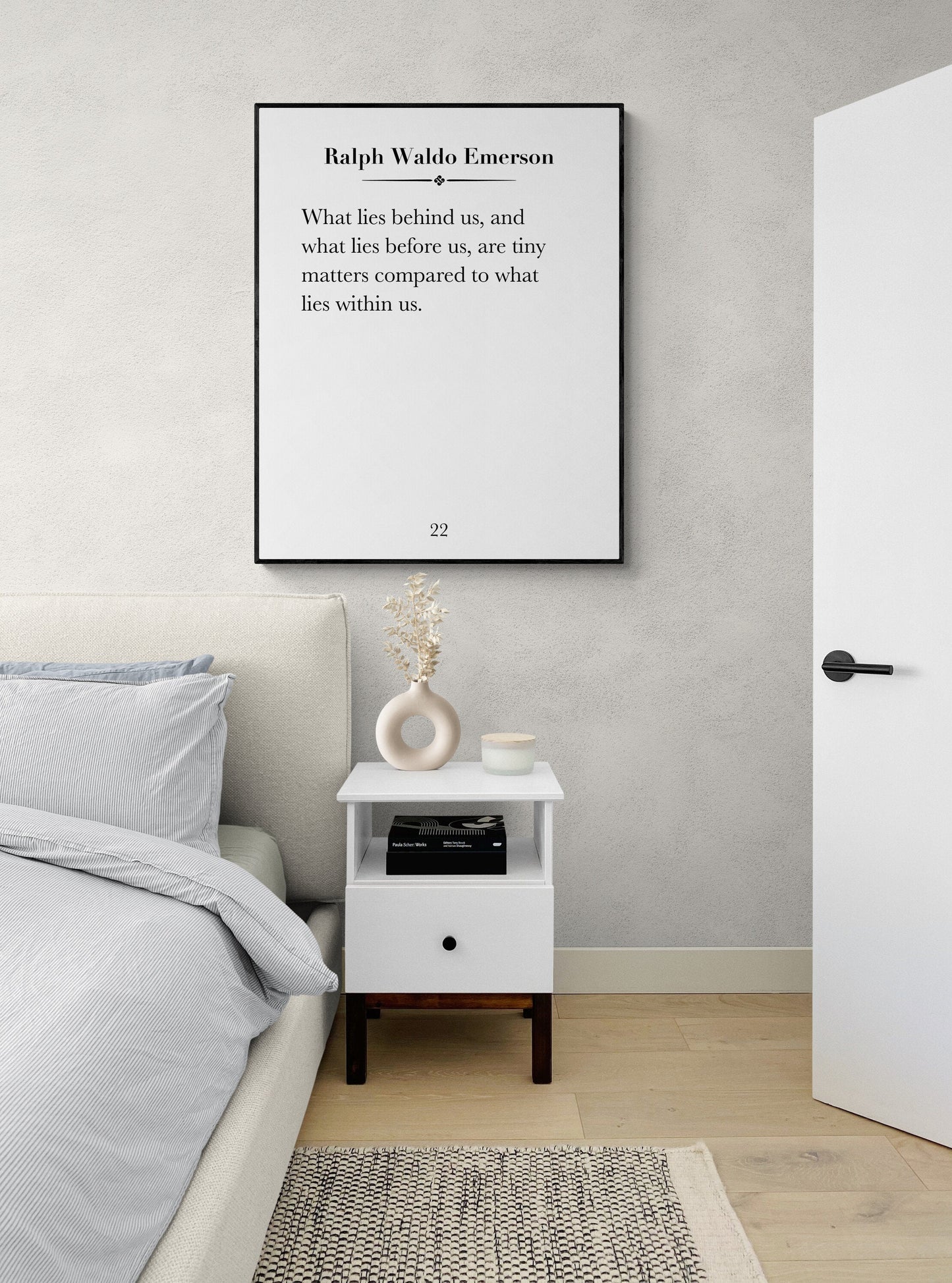 Emerson Quote Art Print | What Lies Behind Us | Home Decor Wall Artwork | Inspirational | Literary Book Page | Poster