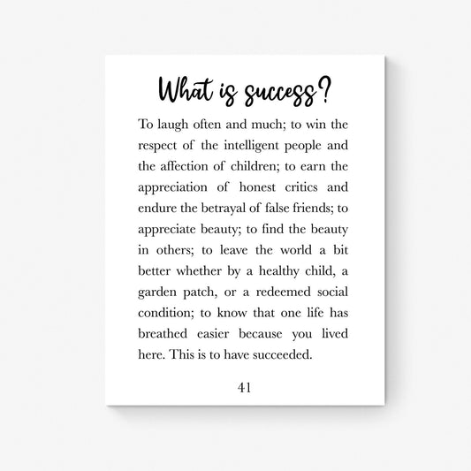 What Is Success | To Laugh Often And Much | Ralph Waldo Emerson Quote | Home Decor Wall Artwork | Inspirational Gifts | Literary | Art Print