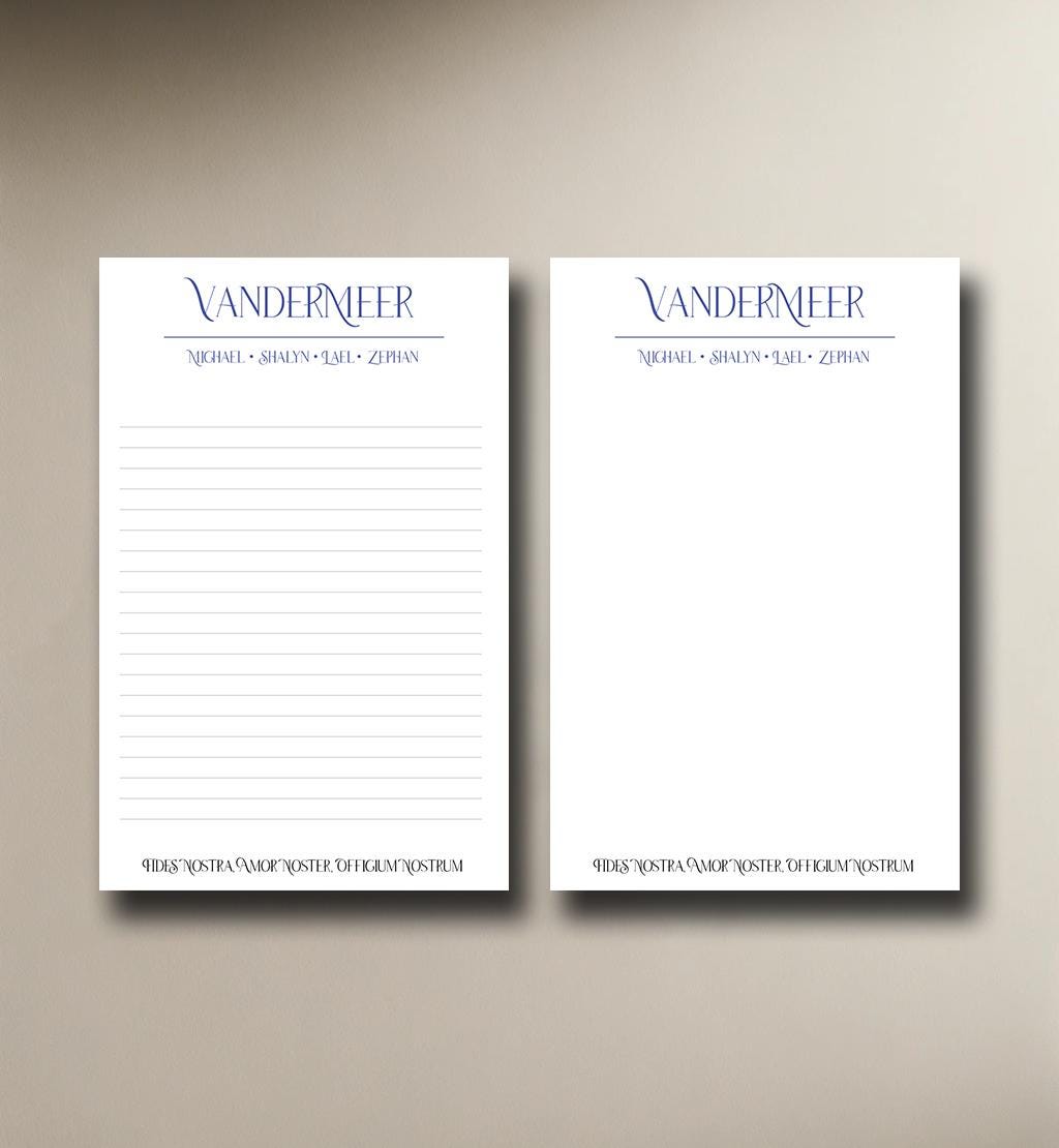 Personalized Stationary | Includes Last and First Names As Well As A Quote or Family Motto | Custom Children's Letterhead Design