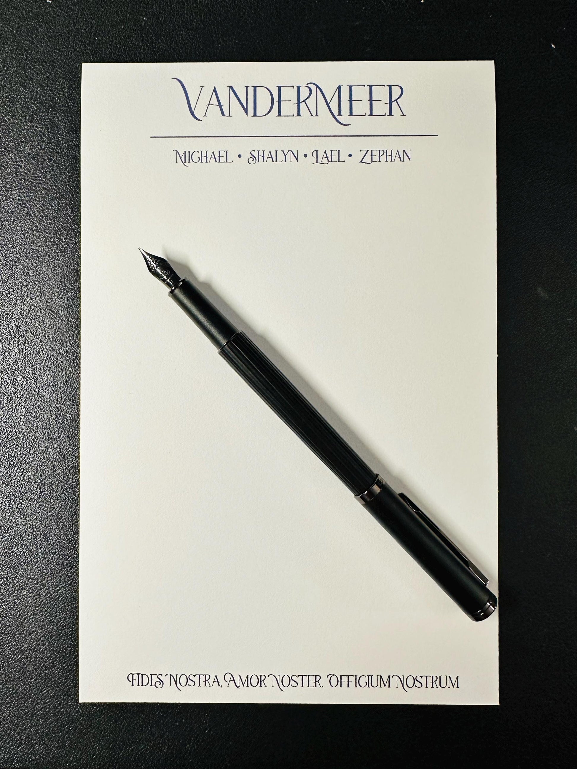 Personalized Stationary | Includes Last and First Names As Well As A Quote or Family Motto | Custom Children's Letterhead Design