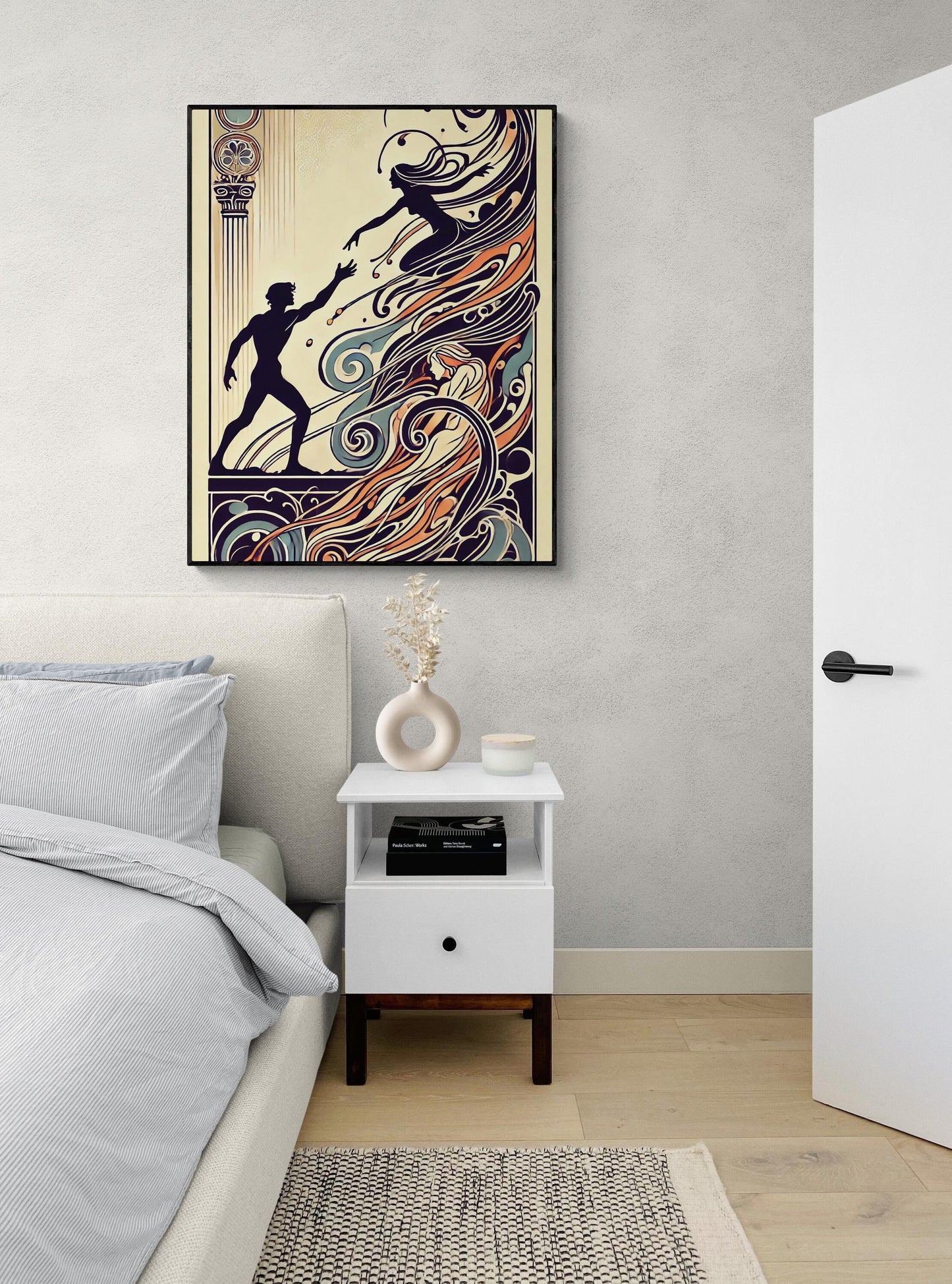 Orpheus and Eurydice | Ancient Greek Mythology | Lovers Tragedy | Literary | Gods and Goddess Myth | Living Room | Home Decor | Art Print