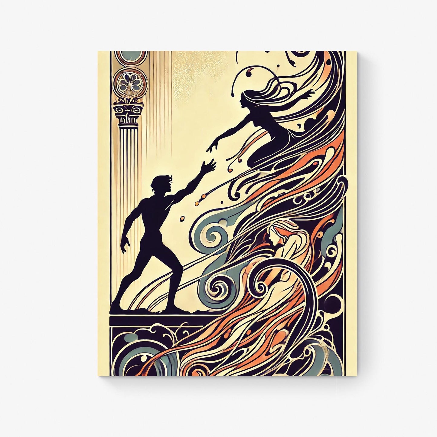 Orpheus and Eurydice | Ancient Greek Mythology | Lovers Tragedy | Literary | Gods and Goddess Myth | Living Room | Home Decor | Art Print