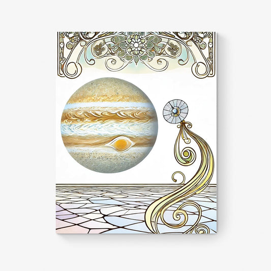 Europa Clipper Mission Art | Art Nouveau | Retro Sci Fi | Jupiter Moon | Space Exploration | Living Room Home Decor | NASA Fine Art Print
