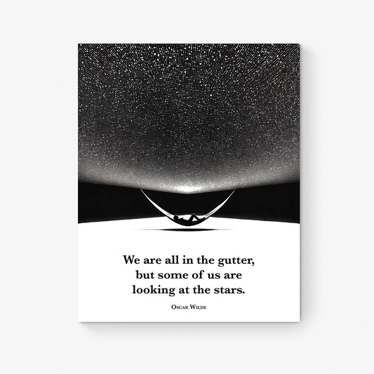 We Are All In The Gutter | Lady Windermere's Fan | Oscar Wilde | Home Decor | Art Deco | Art Print