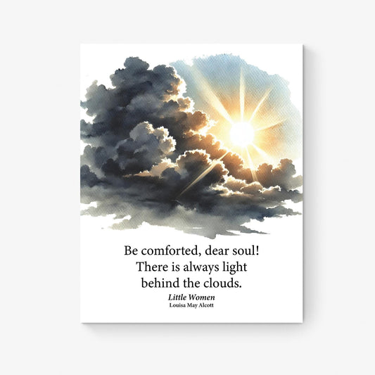 Be Comforted Dear Soul | Little Women | Louisa May Alcott | Children's Literature | Home Decor | Watercolor | Literary Art Print
