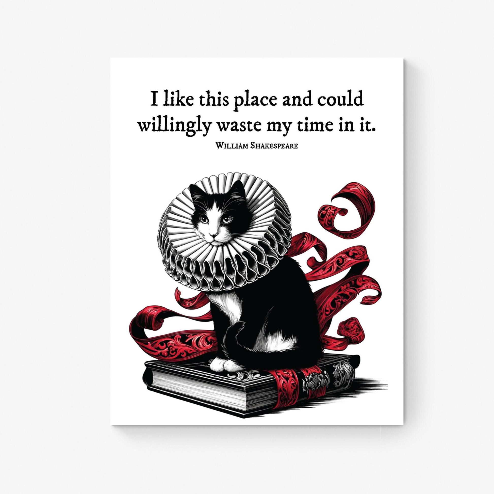 Shakespeare Quote Cat Art Print | I Like This Place | Literary Kitten Wall Home Decor | Living Room | Inspirational Poster