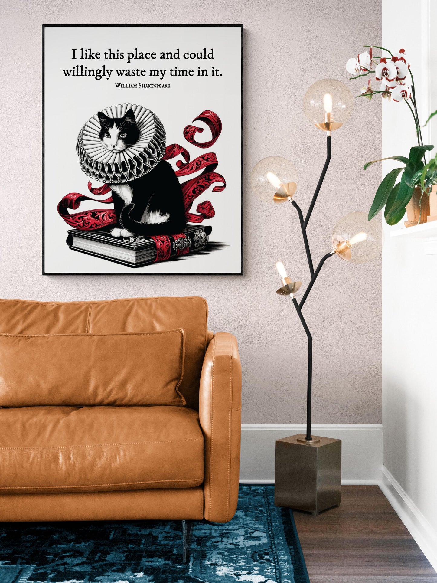 Shakespeare Quote Cat Art Print | I Like This Place | Literary Kitten Wall Home Decor | Living Room | Inspirational Poster