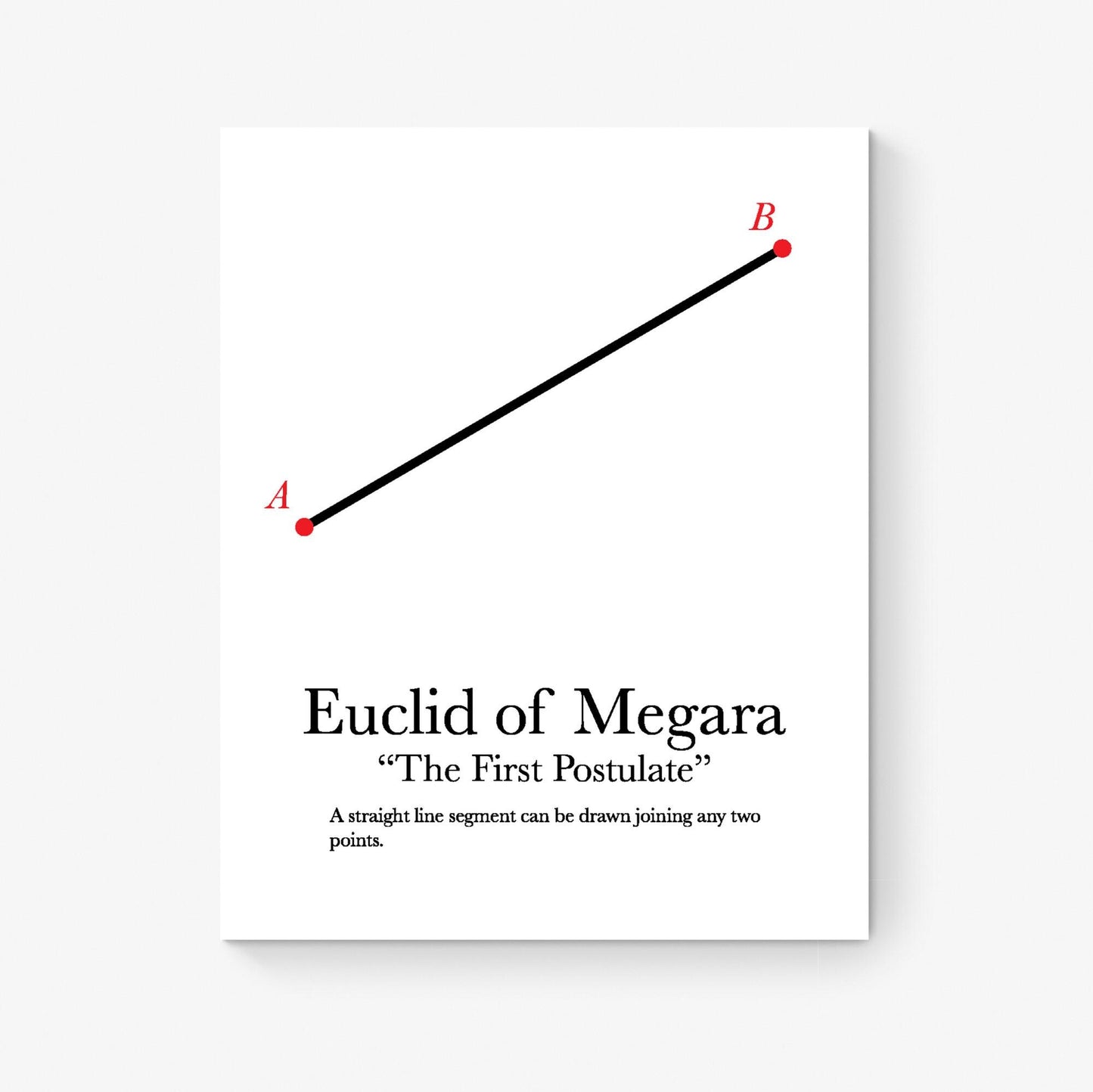 Euclid's Five Postulates Art Print Series | Mathematics Geometric Decor | Geometry Math | Educational | Teacher School Classroom Artwork
