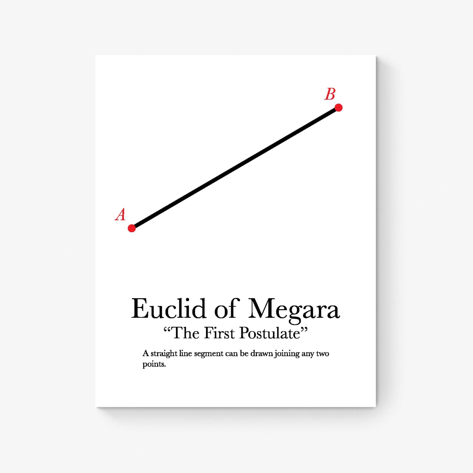 Euclid's Five Postulates Art Print Series | Mathematics Geometric Decor | Geometry Math | Educational | Teacher School Classroom Artwork
