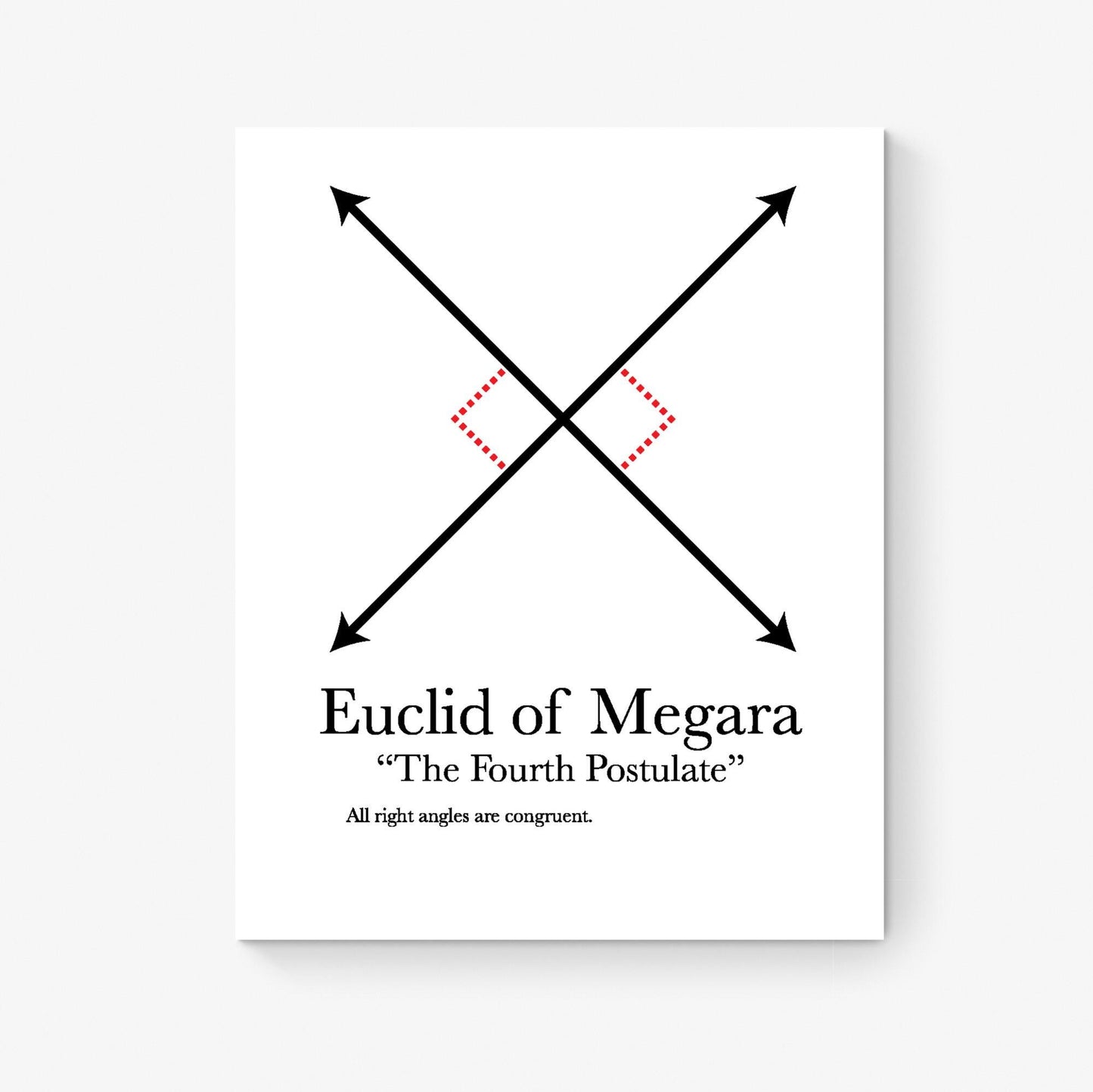 Euclid's Five Postulates Art Print Series | Mathematics Geometric Decor | Geometry Math | Educational | Teacher School Classroom Artwork