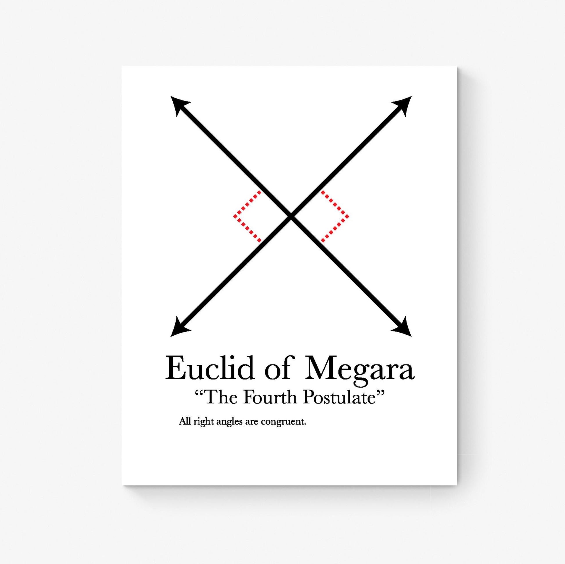 Euclid's Five Postulates Art Print Series | Mathematics Geometric Decor | Geometry Math | Educational | Teacher School Classroom Artwork