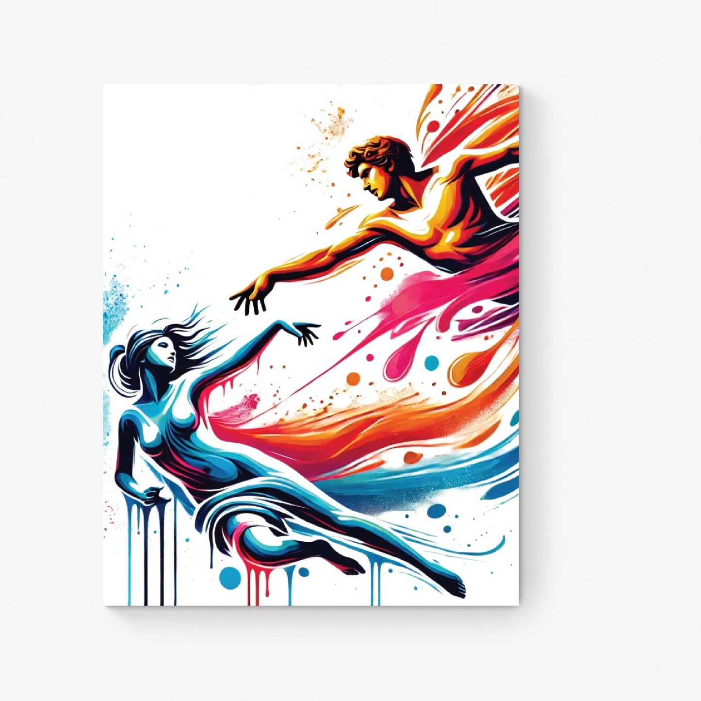 Orpheus and Eurydice Graffiti Style Art Print | Greek Mythology Street Artwork | Modern Tragic Love Wall Home Decor | Colorful Myth Poster