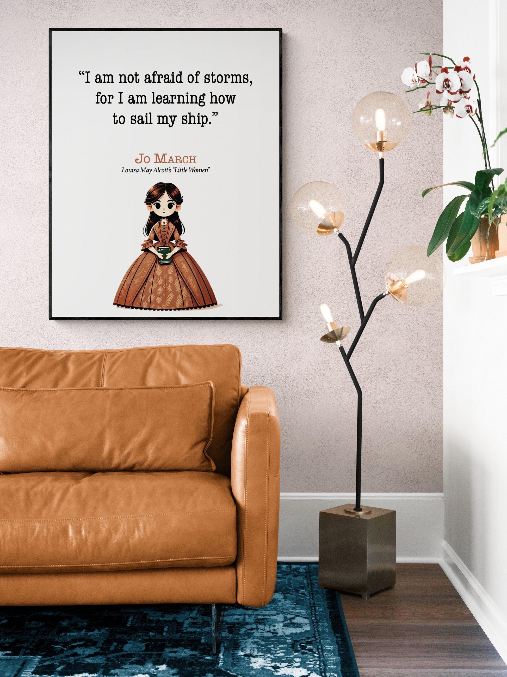 Little Women Quote Art Print | I Am Not Afraid Of Storms | Louisa May Alcott | Book | Children Kids | Literary | Home Decor | Poster