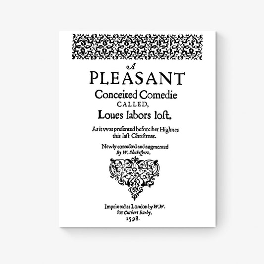 Shakespeare Quote Art Print | Love's Labour's Lost | First Edition Folio | Literary Home Decor | Living Room | Inspirational Poster