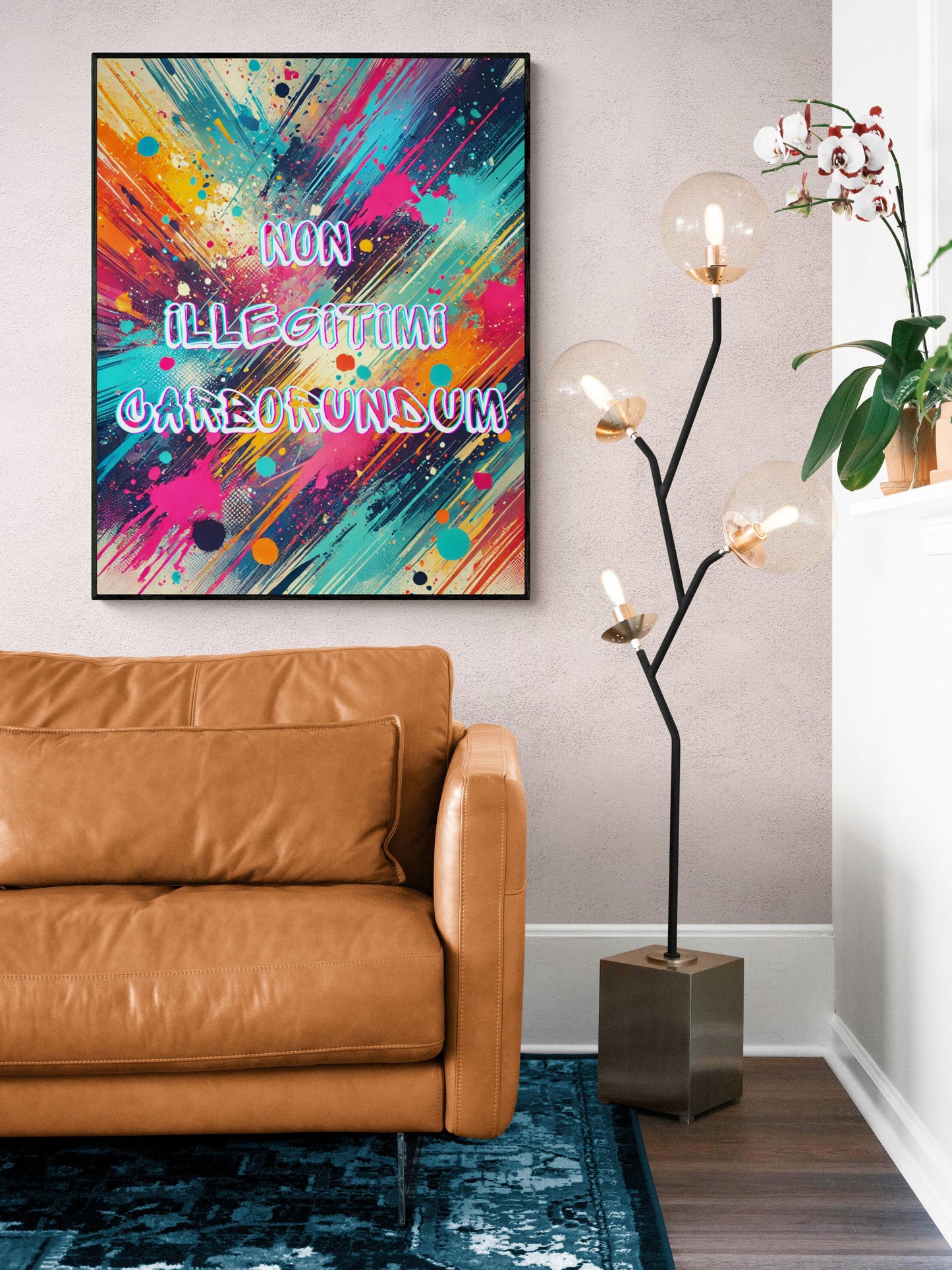 Latin Quote Art Print | Don’t Let Them Get You Down | Non Illegitimi Carborundum | Living Room | Home Decor | Urban Retro Graffiti | Poster