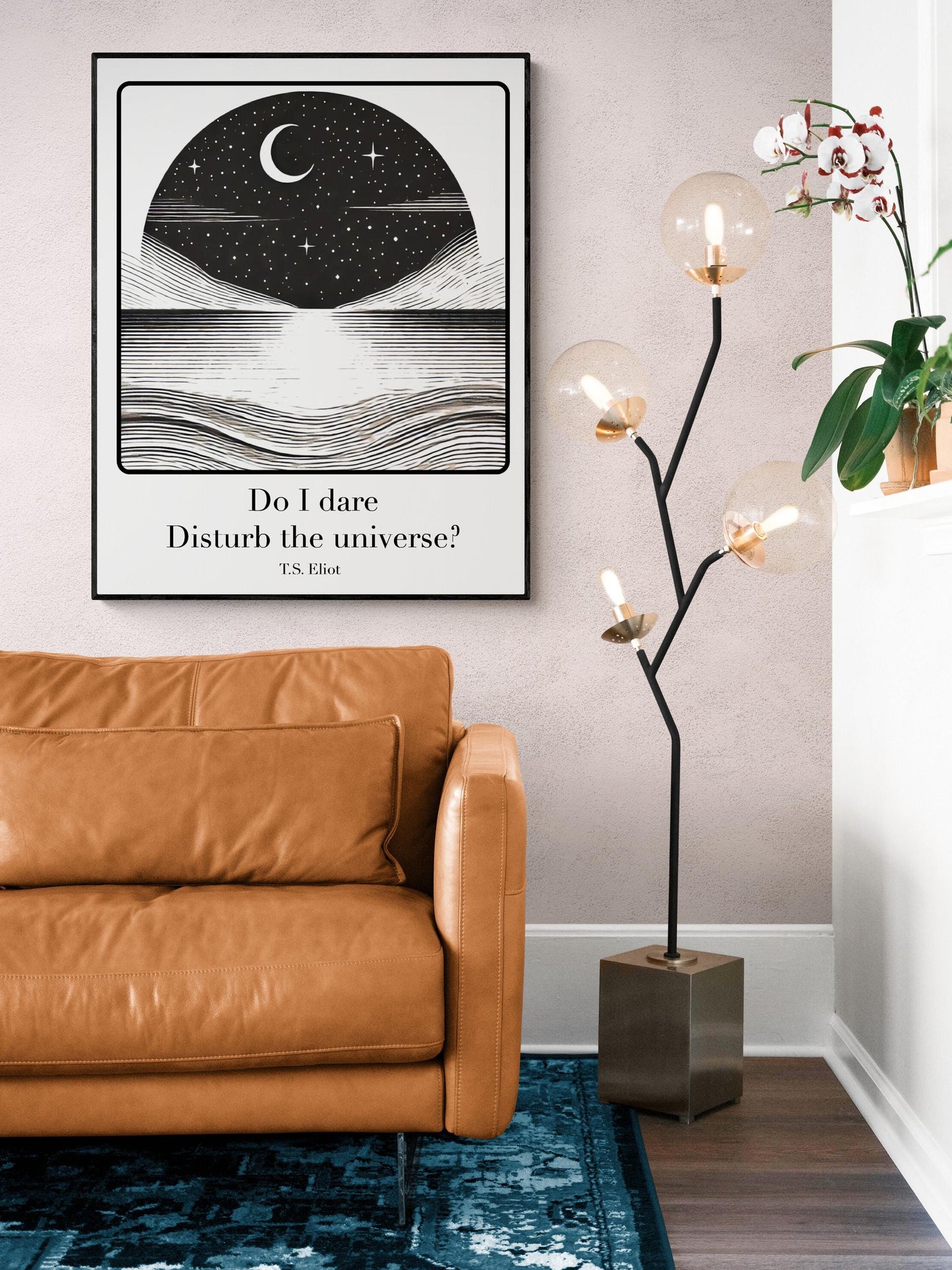 T.S. Eliot Quote Art Print | Do I Dare Disturb the Universe | Literary Poem Wall Artwork | Living Room | Inspirational Poetry Poster
