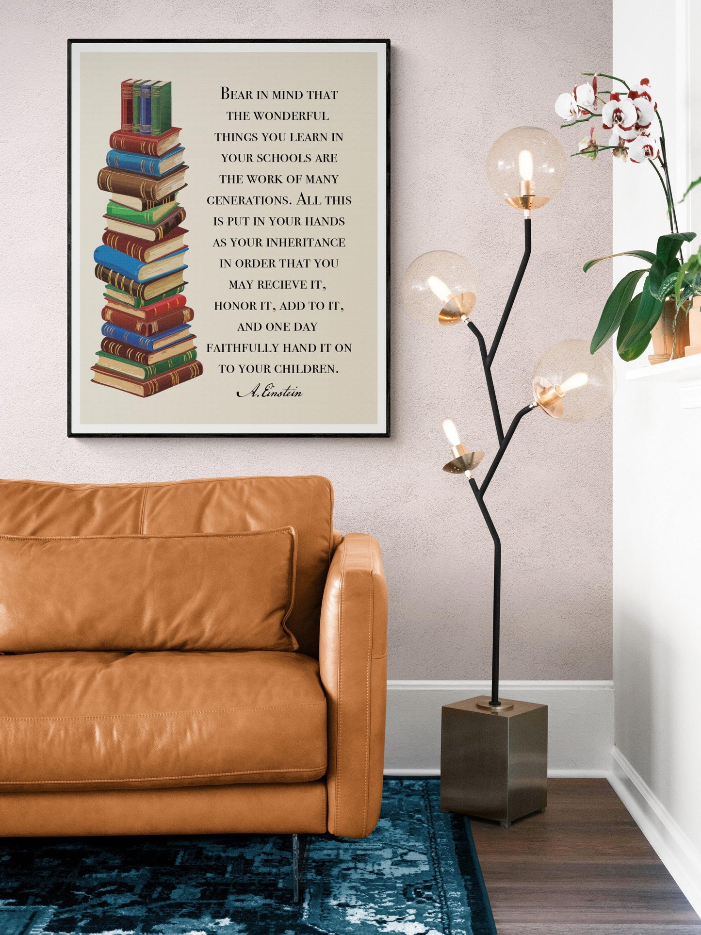 Albert Einstein Quote Art Print | The Wonderful Things You Learn | Home Decor | Living Room | Inspirational & Motivation Poster