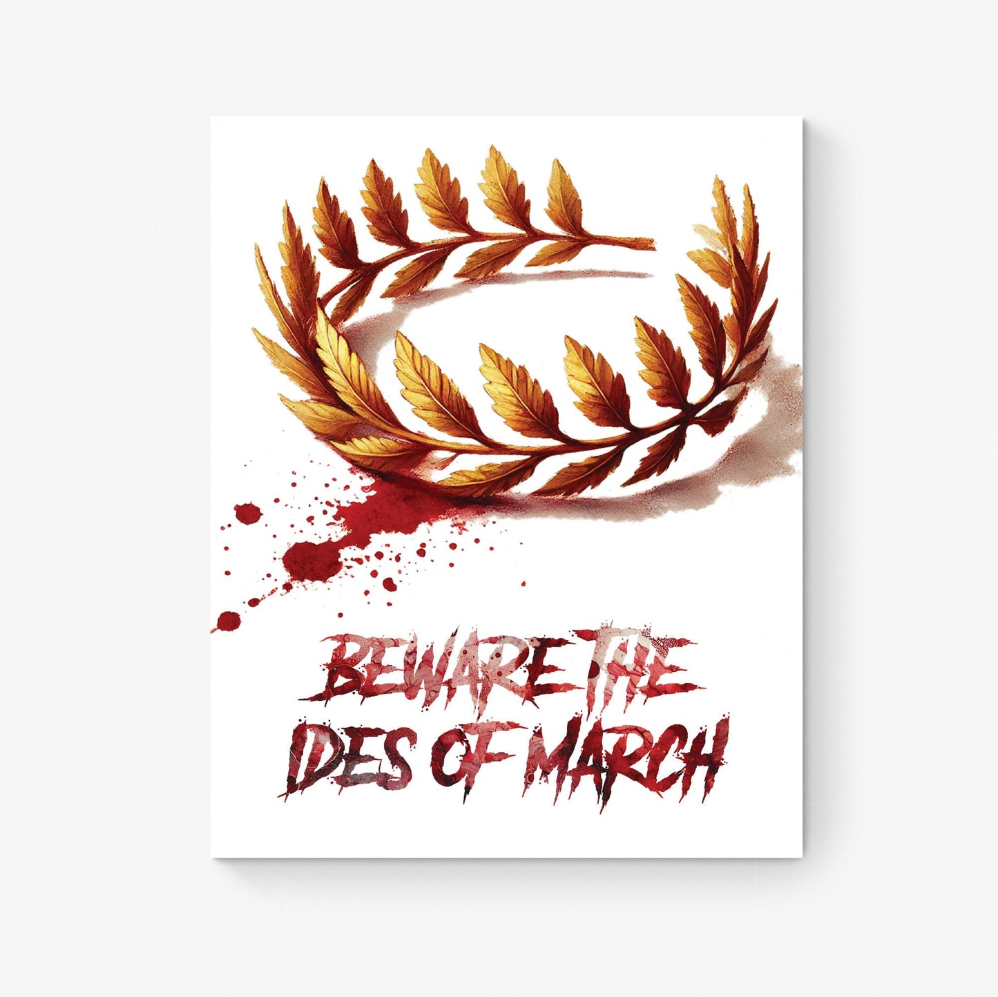 Shakespeare Quote Art Print | Beware the Ides of March | Julius Caesar | History Wall Artwork | Roman Empire | Literary Home Decor Poster