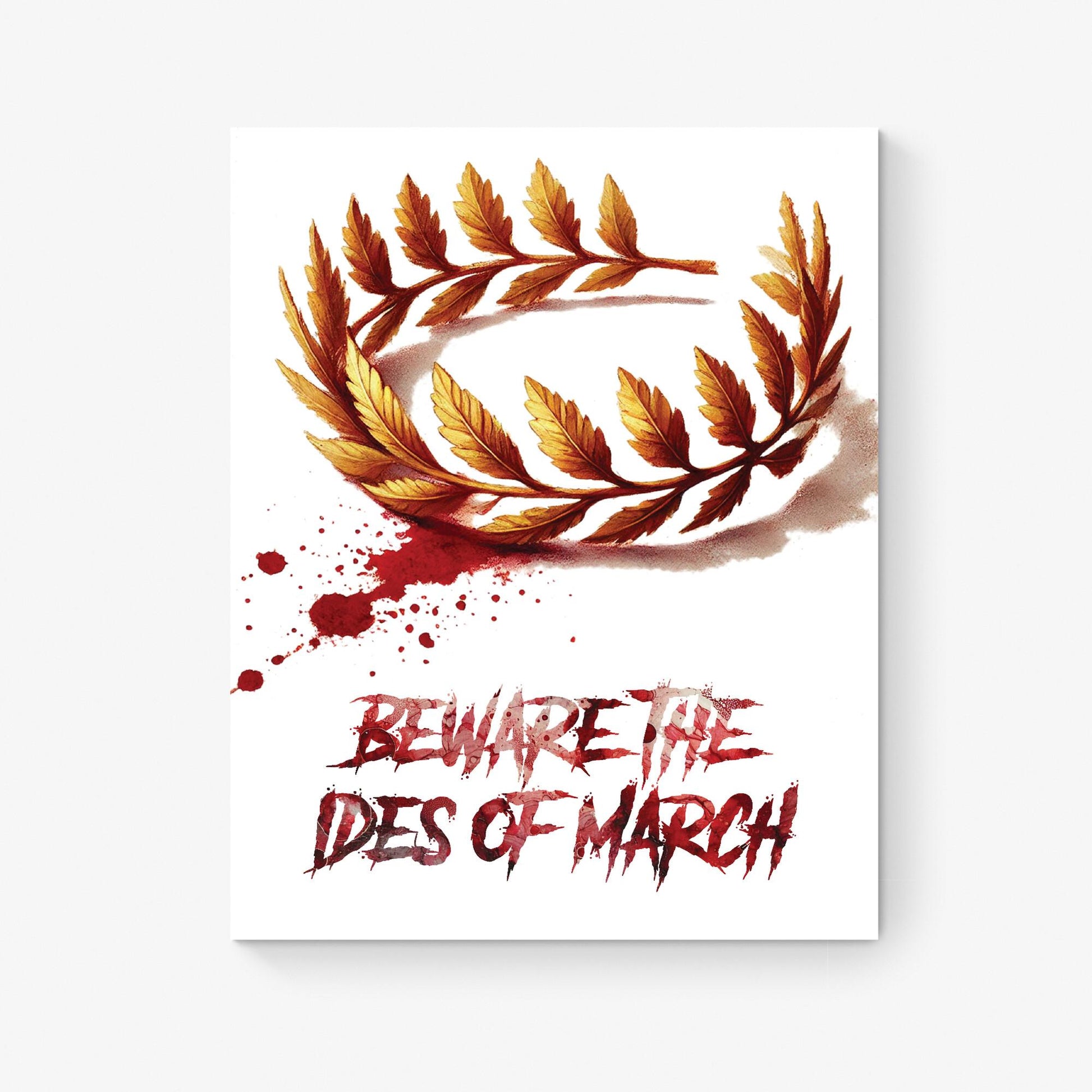 Shakespeare Quote Art Print | Beware the Ides of March | Julius Caesar | History Wall Artwork | Roman Empire | Literary Home Decor Poster