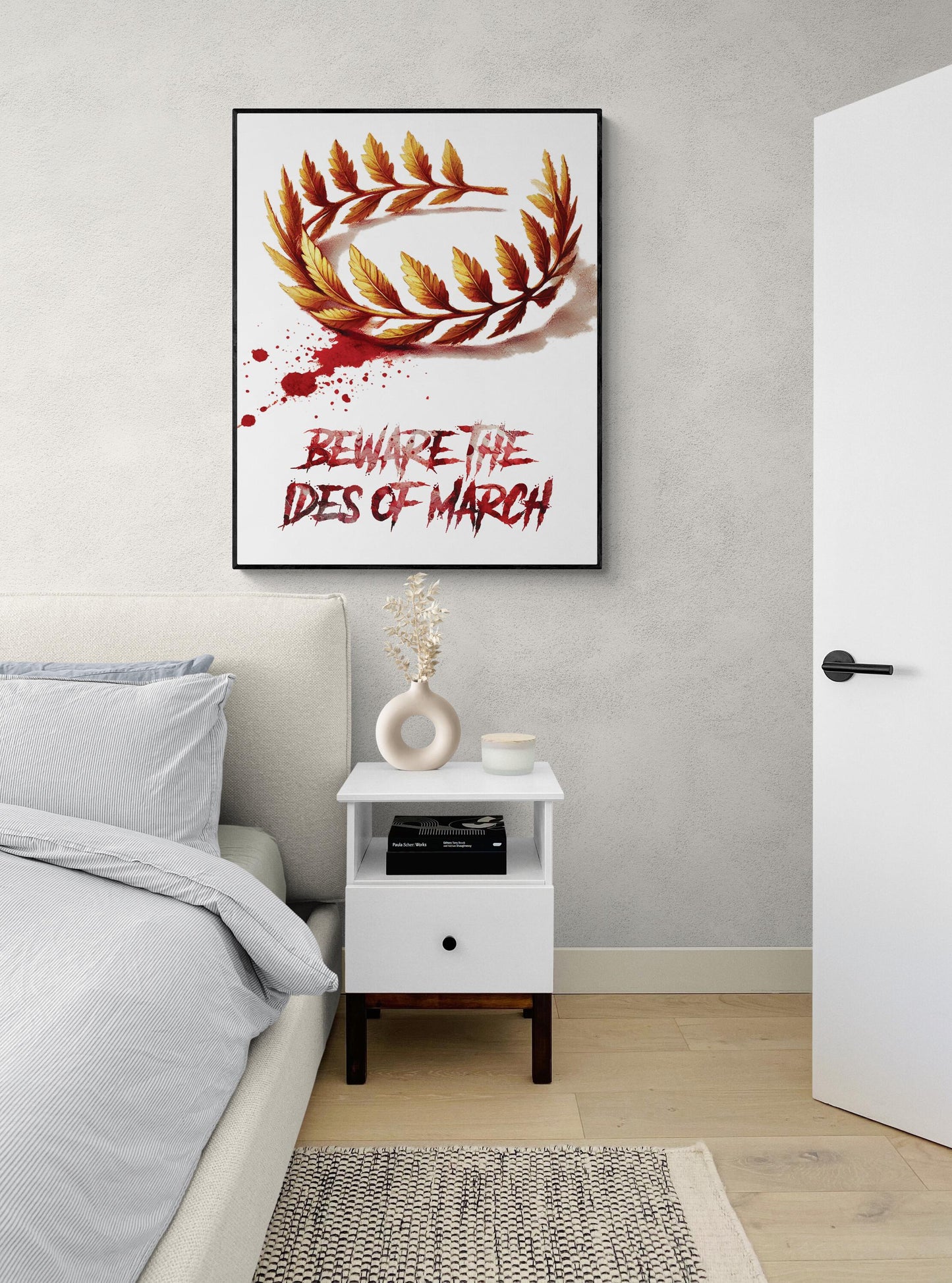 Shakespeare Quote Art Print | Beware the Ides of March | Julius Caesar | History Wall Artwork | Roman Empire | Literary Home Decor Poster