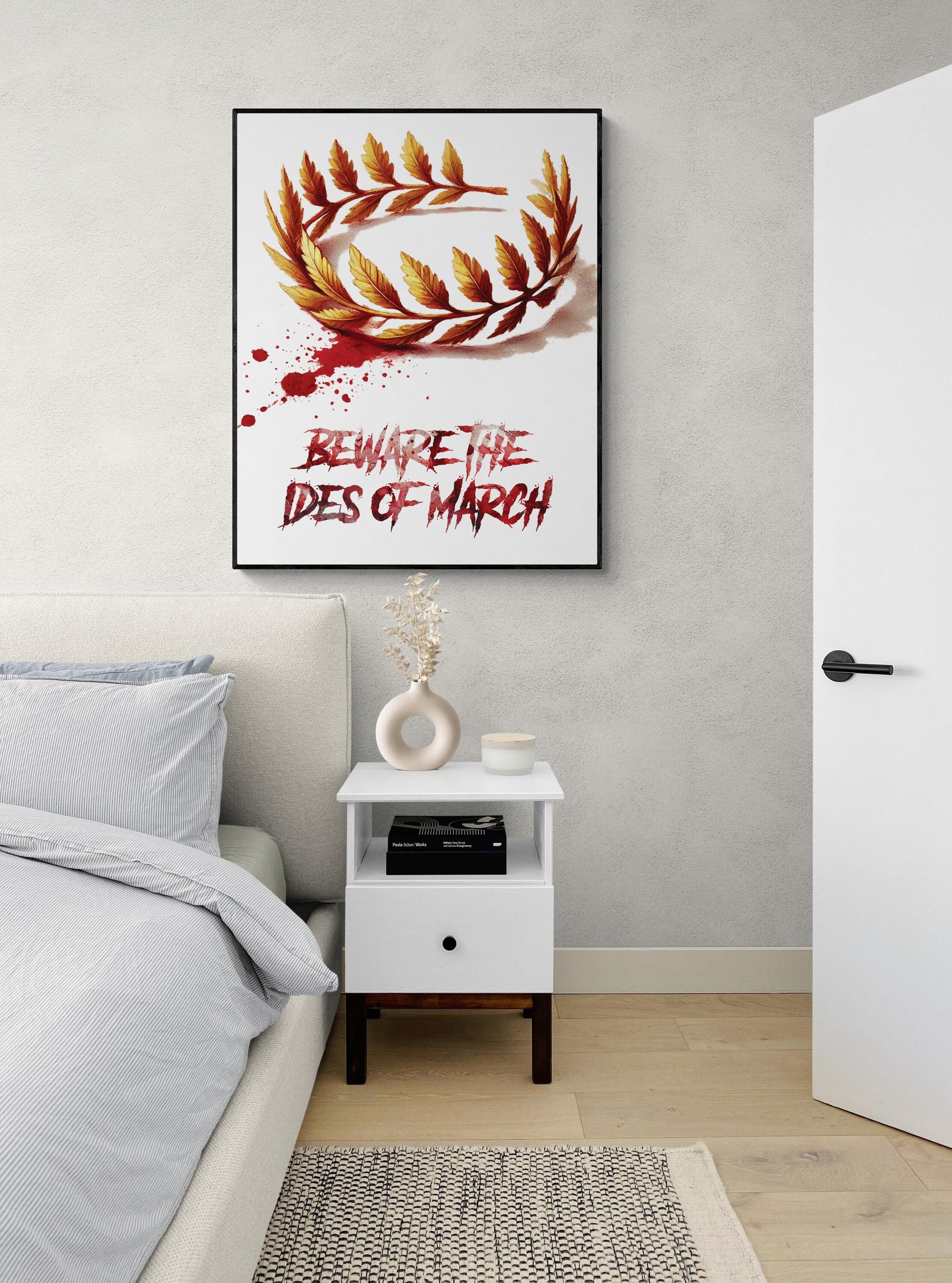 Shakespeare Quote Art Print | Beware the Ides of March | Julius Caesar | History Wall Artwork | Roman Empire | Literary Home Decor Poster