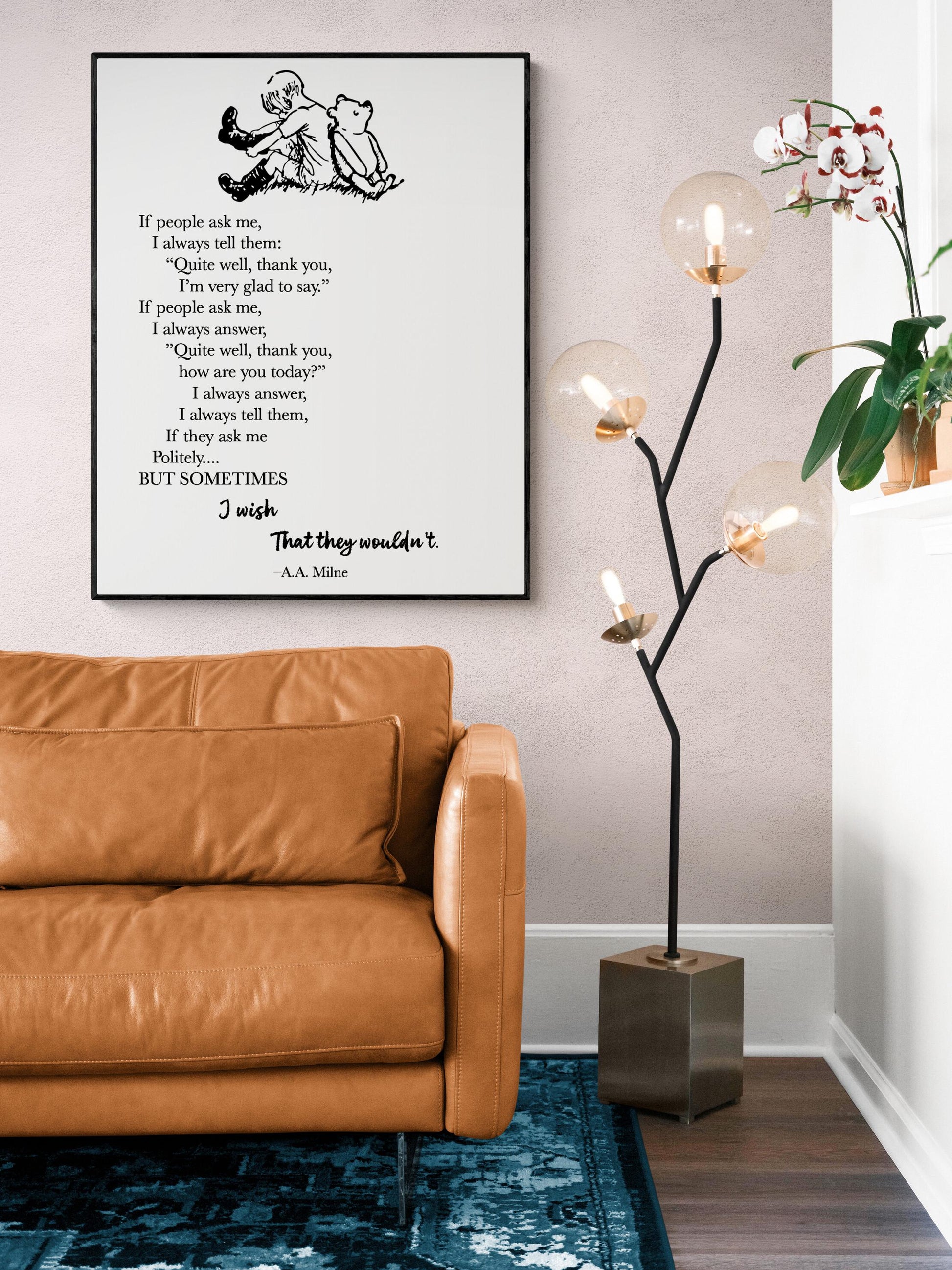 Politeness Quote Art Print | A.A. Milne | Classic Winnie-the-Pooh Poetry Wall | Home Decor | Literary Poster