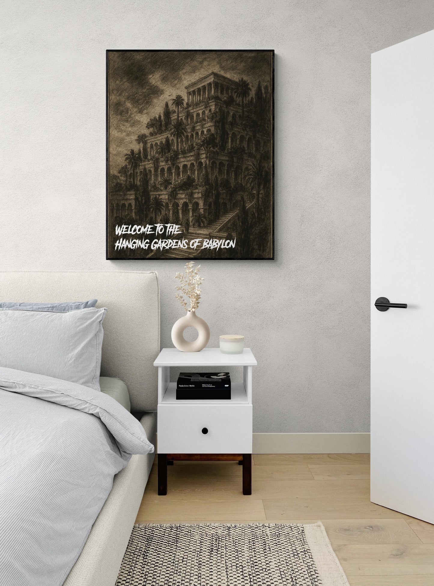 Seven Wonders of the Ancient World Art Prints – Dark Academia Gothic Sketch Series | Travel | Cultural History Home Decor | Wall Art Poster