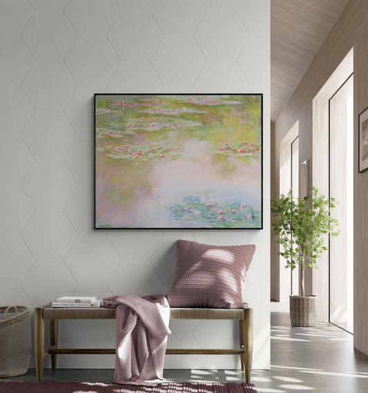 Claude Monet Water Lilies Art Print – Impressionist Garden Painting Reproduction – Floral Pond – Home Decor Poster