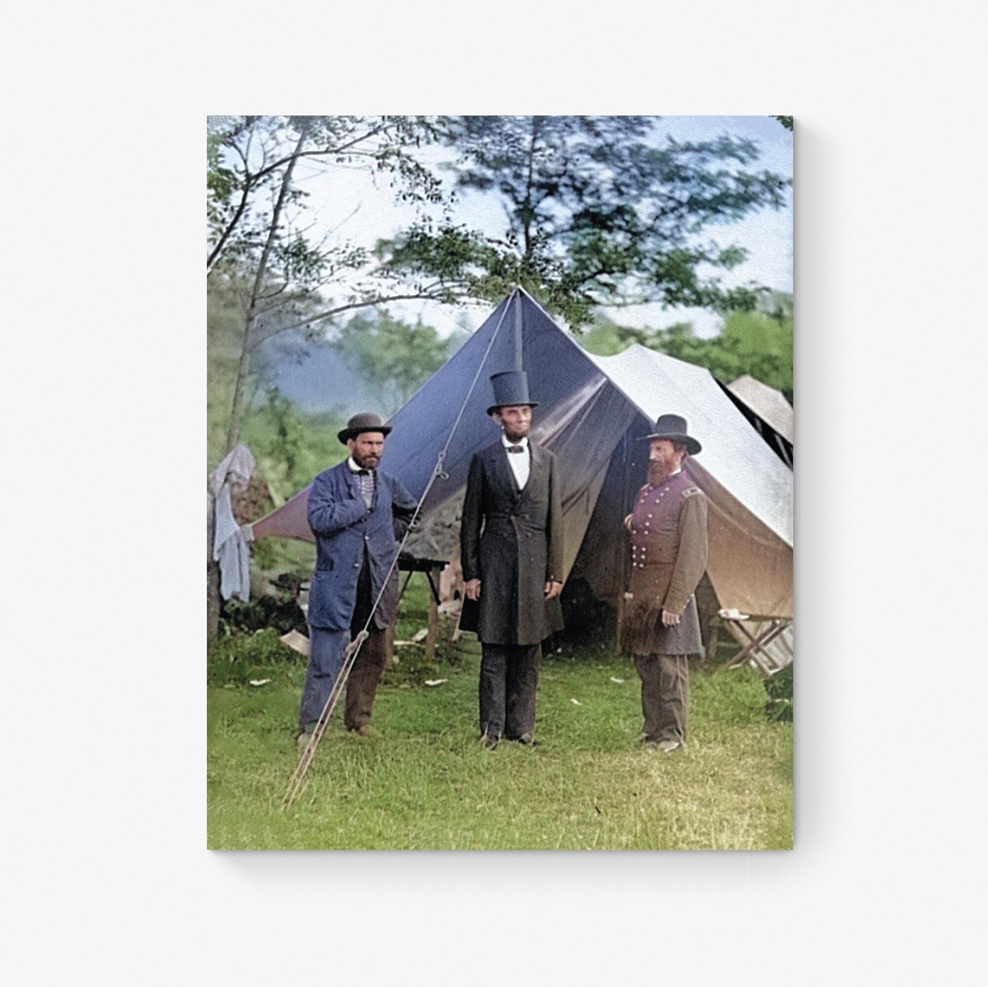 History Art Print | Colorized Abraham Lincoln at Antietam | Art Print | Historical Reproduction Wall Decor | Patriotic Americana Poster