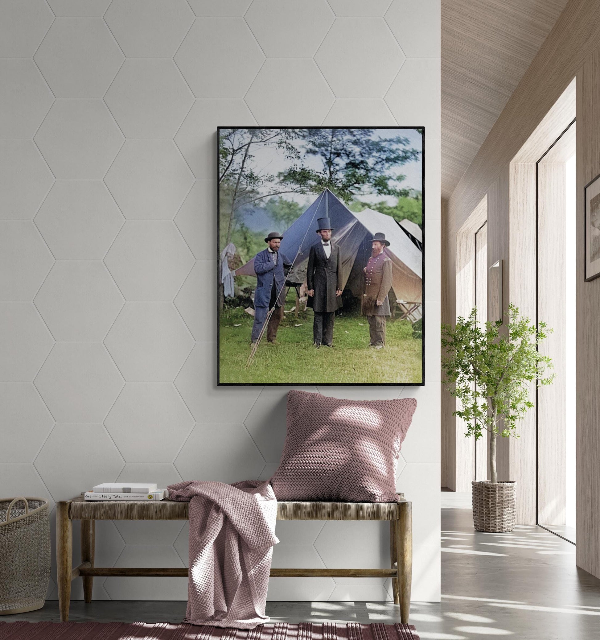 History Art Print | Colorized Abraham Lincoln at Antietam | Art Print | Historical Reproduction Wall Decor | Patriotic Americana Poster