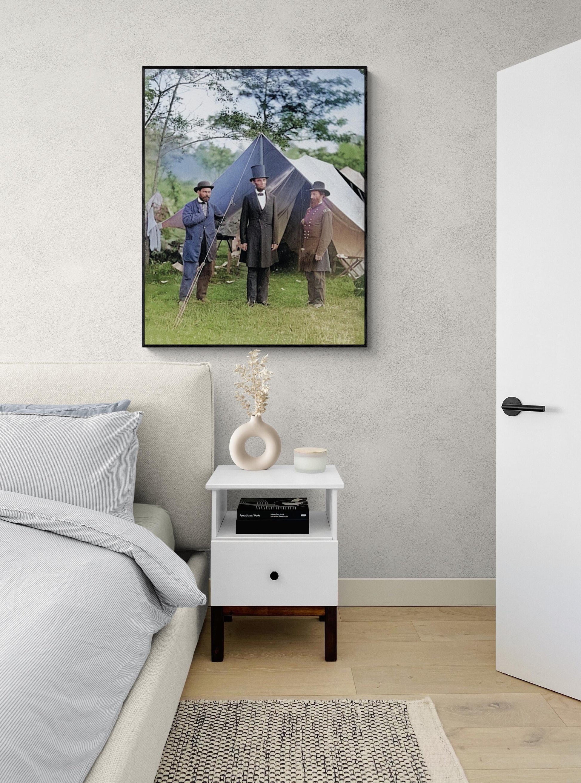History Art Print | Colorized Abraham Lincoln at Antietam | Art Print | Historical Reproduction Wall Decor | Patriotic Americana Poster