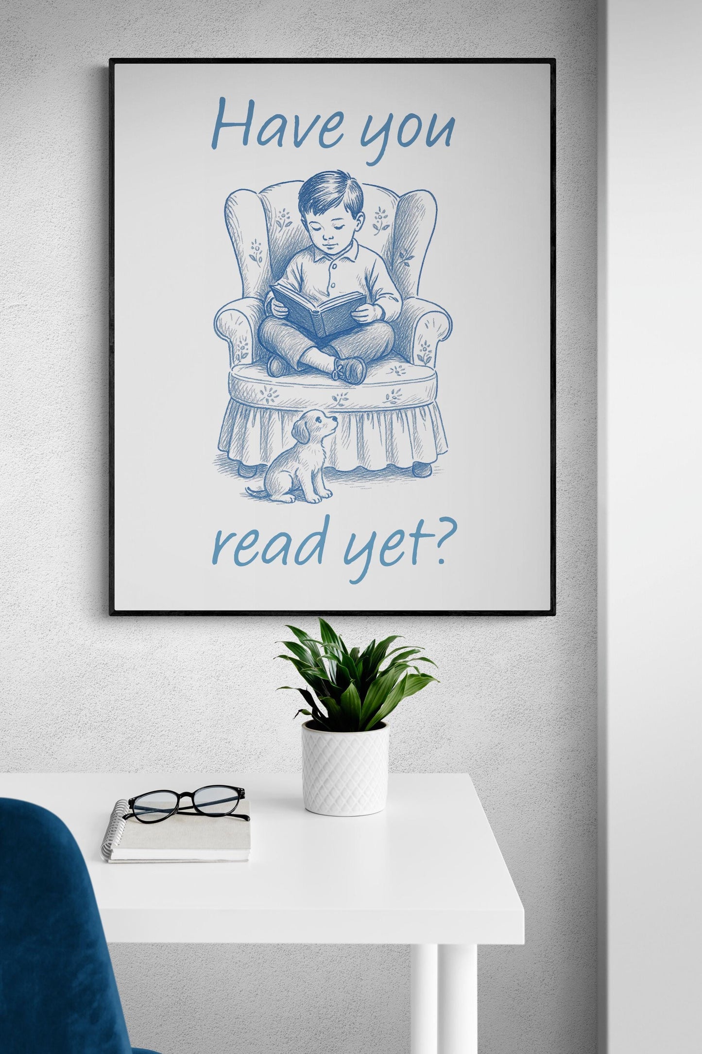 Reading Art Print Have You Read Yet | Vintage Book | Kids Literary Home Decor | Vintage Nursery Poster