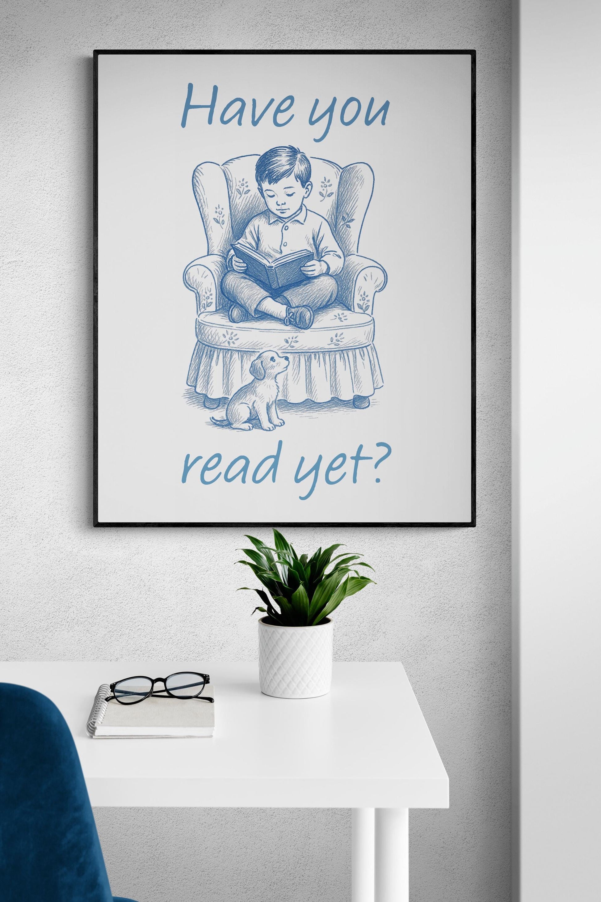 Reading Art Print Have You Read Yet | Vintage Book | Kids Literary Home Decor | Vintage Nursery Poster