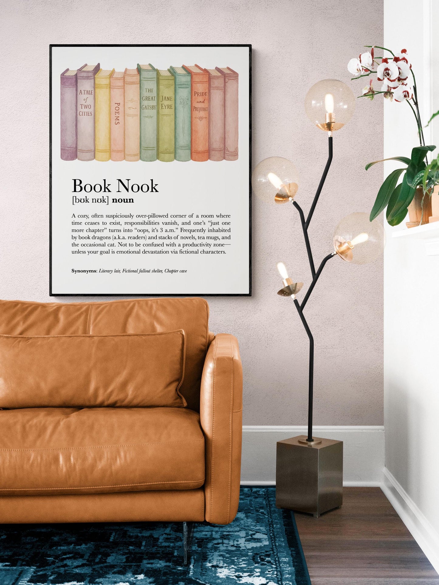 Book Nook Art Print Poster | Literary Inspirational Motivational Reading Poem | Living Room | Home Decor | Poster