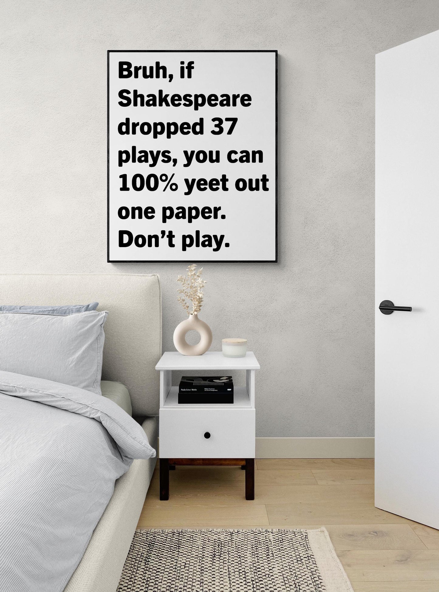 Shakespeare Art Print Poster | Gen Z English Classroom | School Teacher | Literature | Literary Book | Inspirational | Motivational