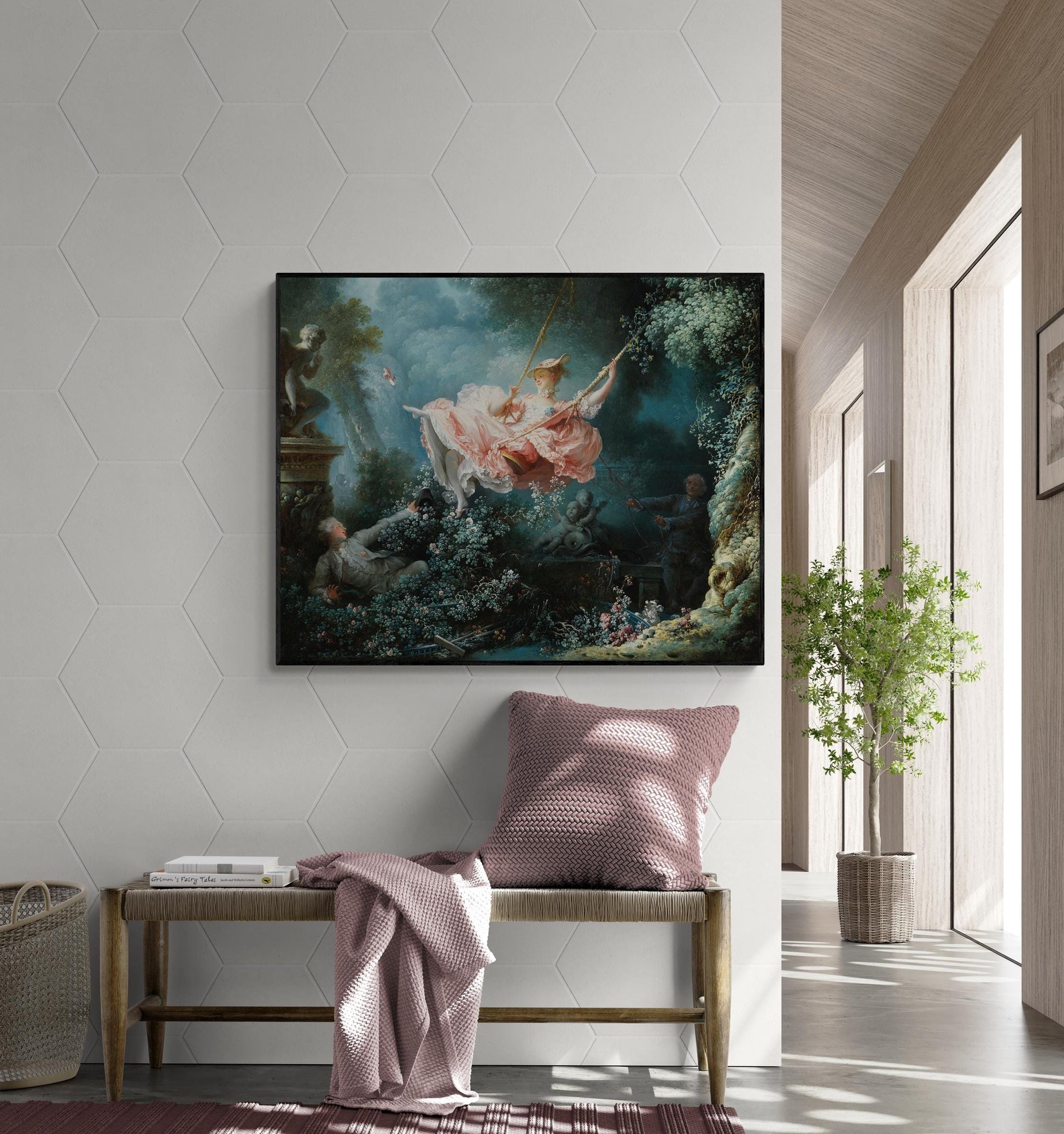 The Swing by Jean Fragonard Art Print | Rococo Romance Wall Art | French 18th Century Masterpiece Reproduction | Poster