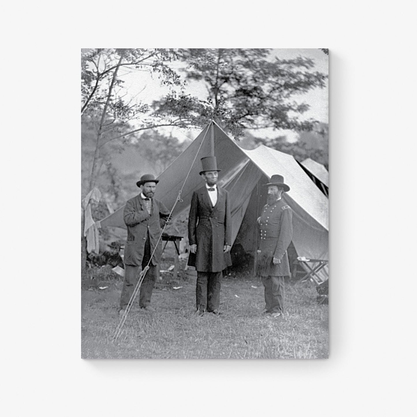Abraham Lincoln Art Print | Antietam – Civil War Battlefield Photography – Vintage Historical American President home Decor – Poster
