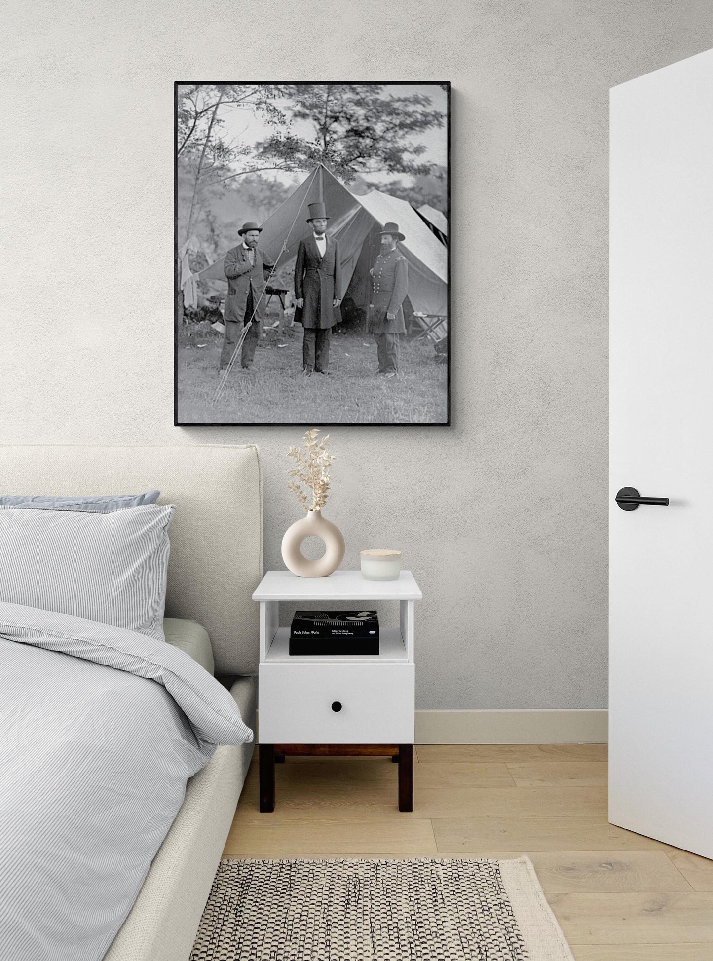 Abraham Lincoln Art Print | Antietam – Civil War Battlefield Photography – Vintage Historical American President home Decor – Poster