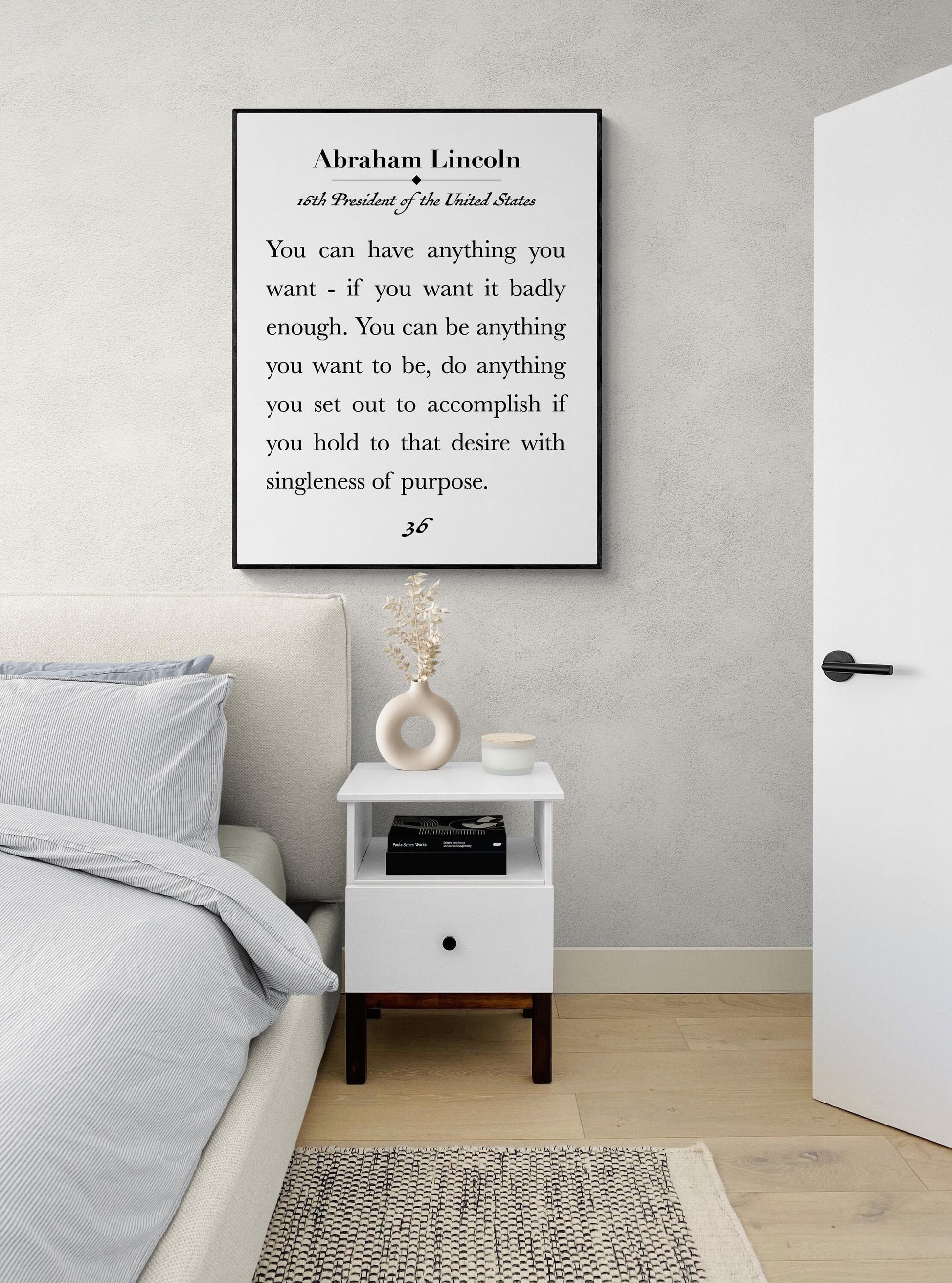 Abraham Lincoln Quote Art Print | You Can Have Anything You Want | Wall Artwork | Motivational | American Home Decor | Inspirational Poster
