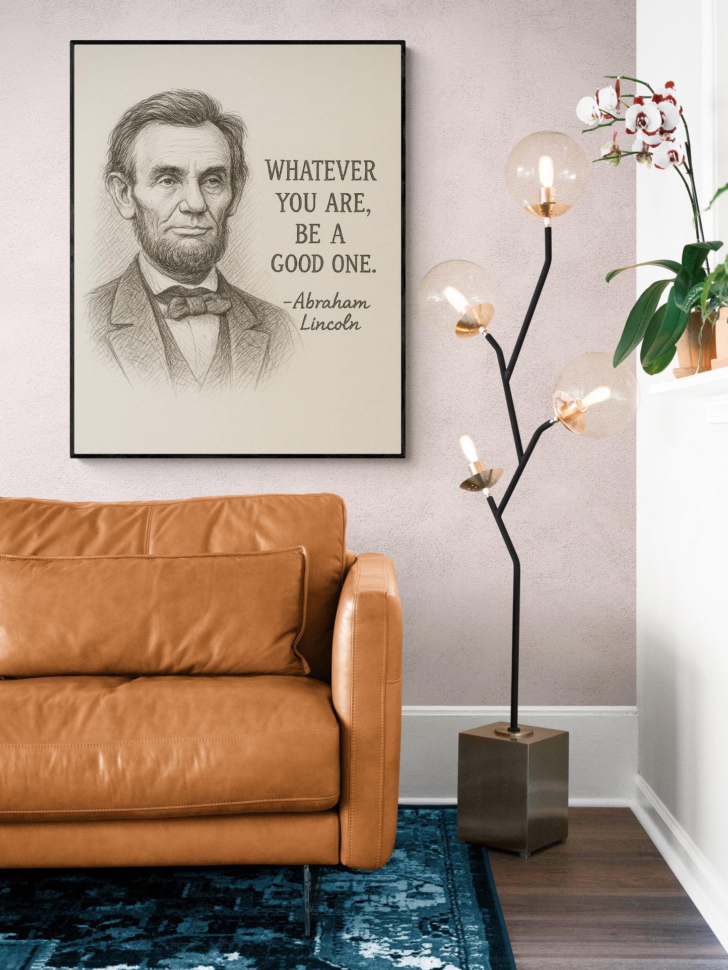 Abraham Lincoln Quote Art Print | Whatever You Are, Be a Good One | Home Decor Vintage Sketch | Wall Artwork | Inspirational Poster