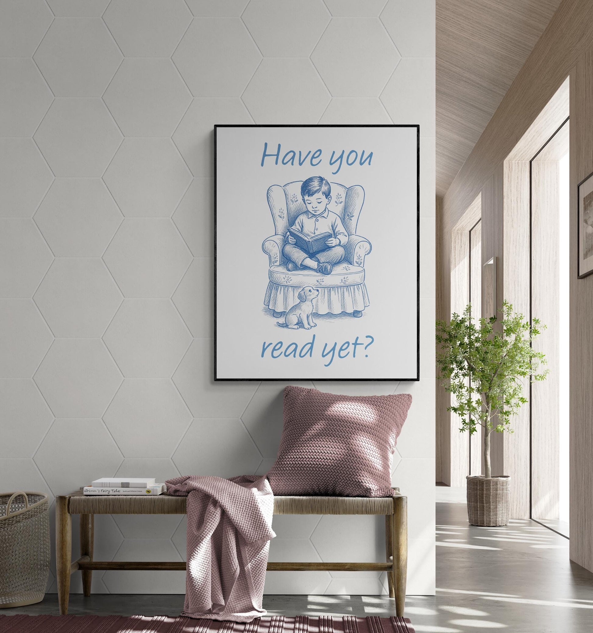 Reading Art Print Have You Read Yet | Vintage Book | Kids Literary Home Decor | Vintage Nursery Poster