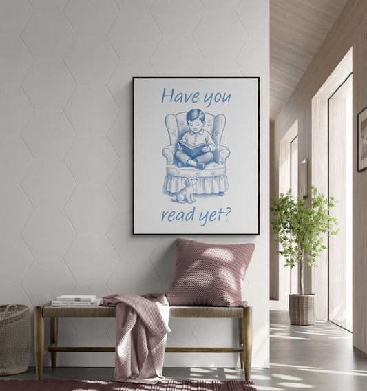 Reading Art Print Have You Read Yet | Vintage Book | Kids Literary Home Decor | Vintage Nursery Poster