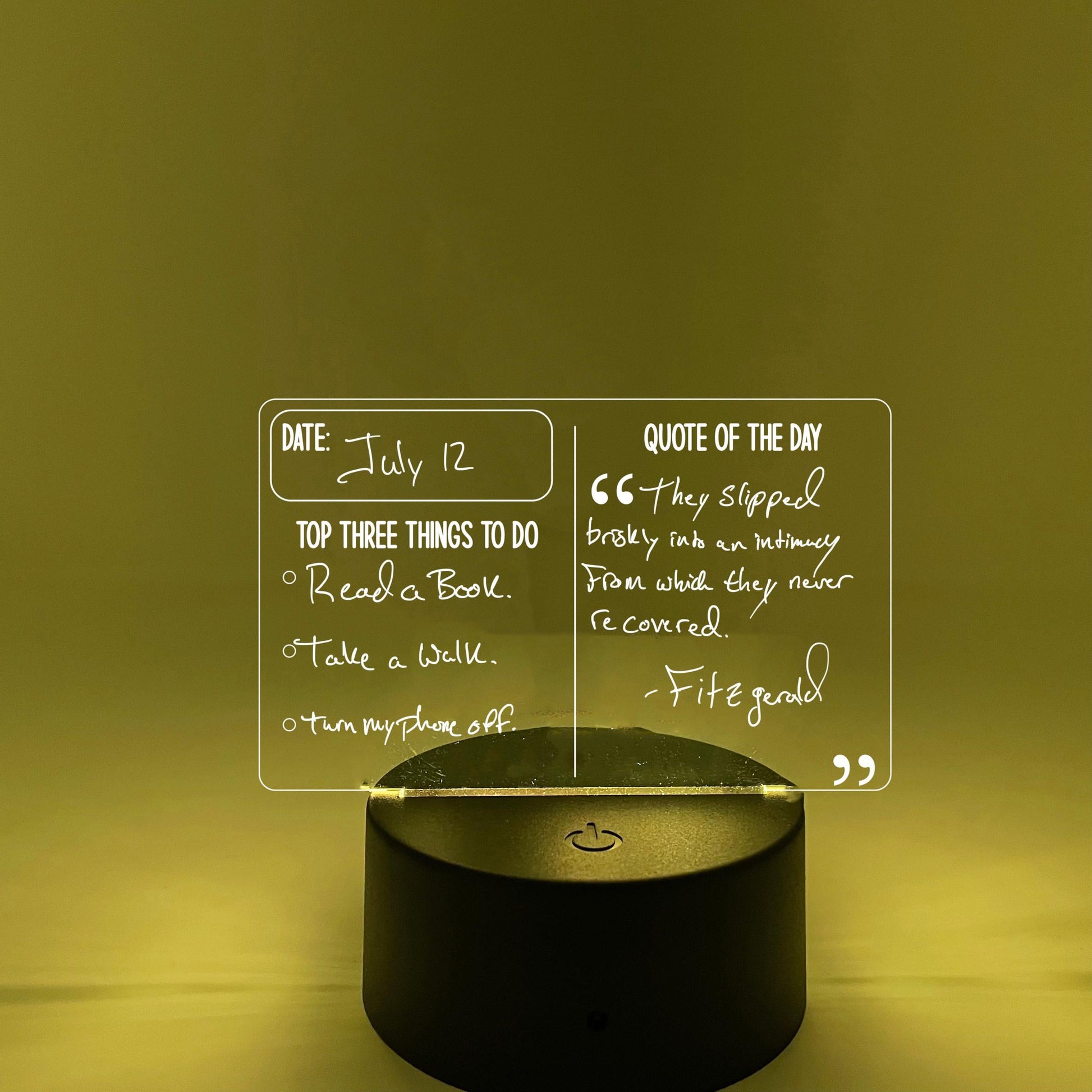 My Daily Calendar | Checklist | Quote Of The Day | Nightlight | LED Sign | Gifts for Kids | Kid Home Decor | Night Light for Kids