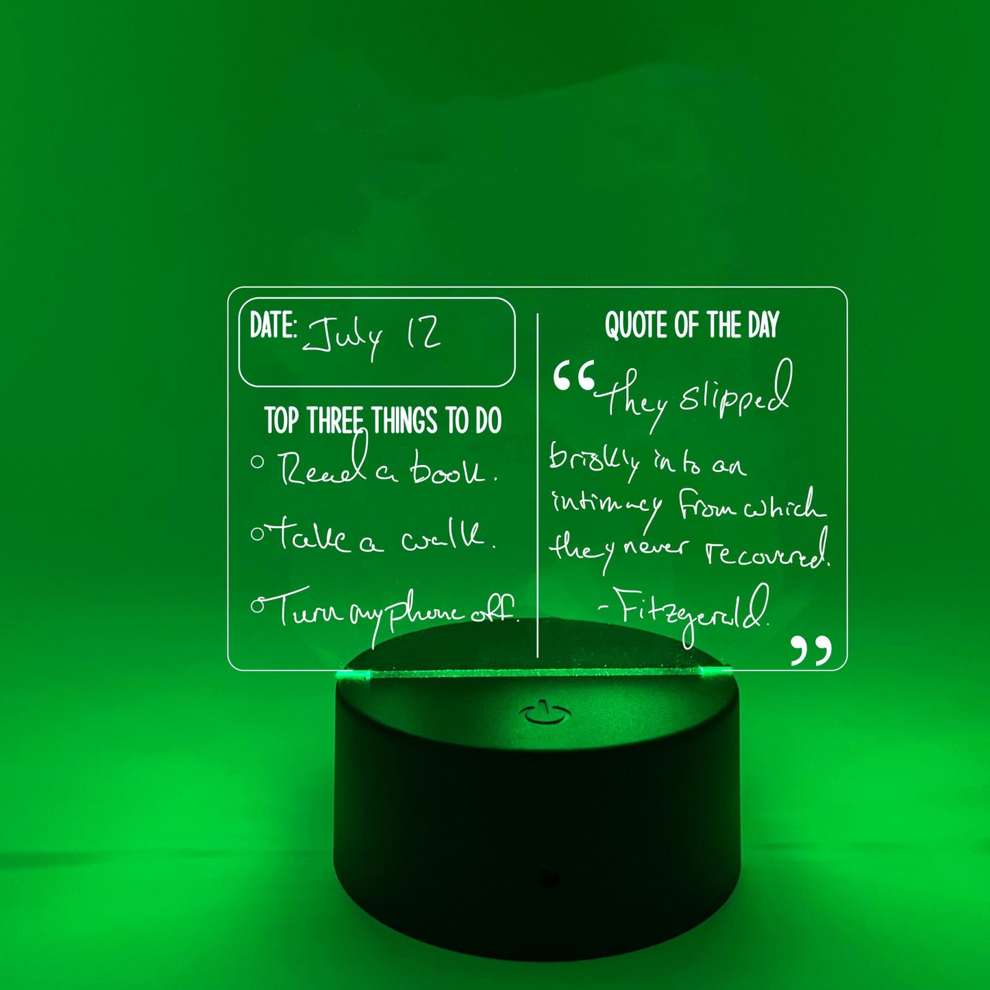 My Daily Calendar | Checklist | Quote Of The Day | Nightlight | LED Sign | Gifts for Kids | Kid Home Decor | Night Light for Kids