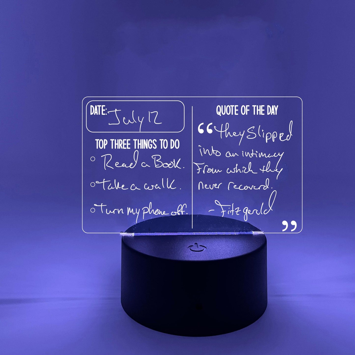 My Daily Calendar | Checklist | Quote Of The Day | Nightlight | LED Sign | Gifts for Kids | Kid Home Decor | Night Light for Kids