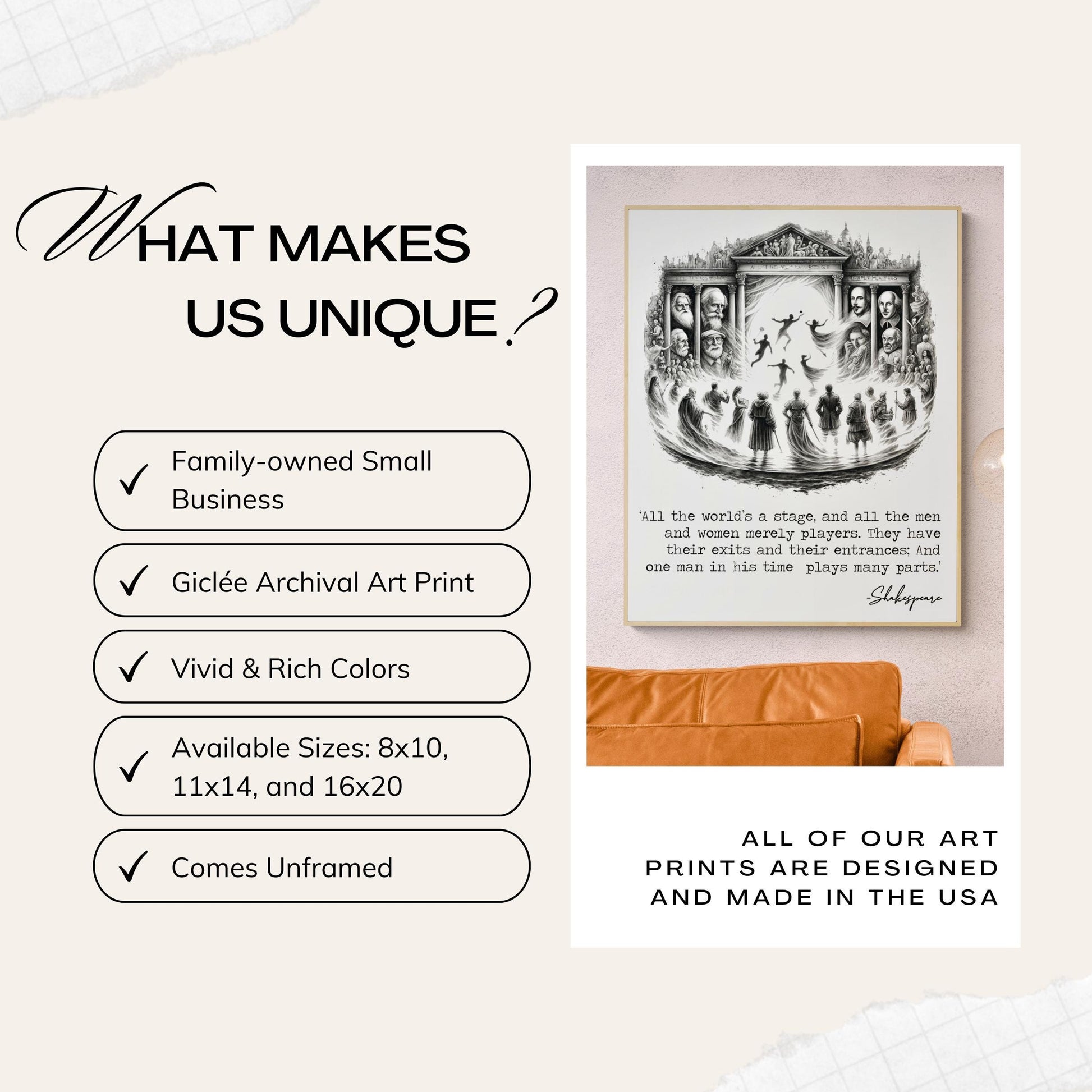 Shakespeare Quote Art Print | I Like This Place | As You Like It | Wall Artwork | Home Decor | Literary Poster
