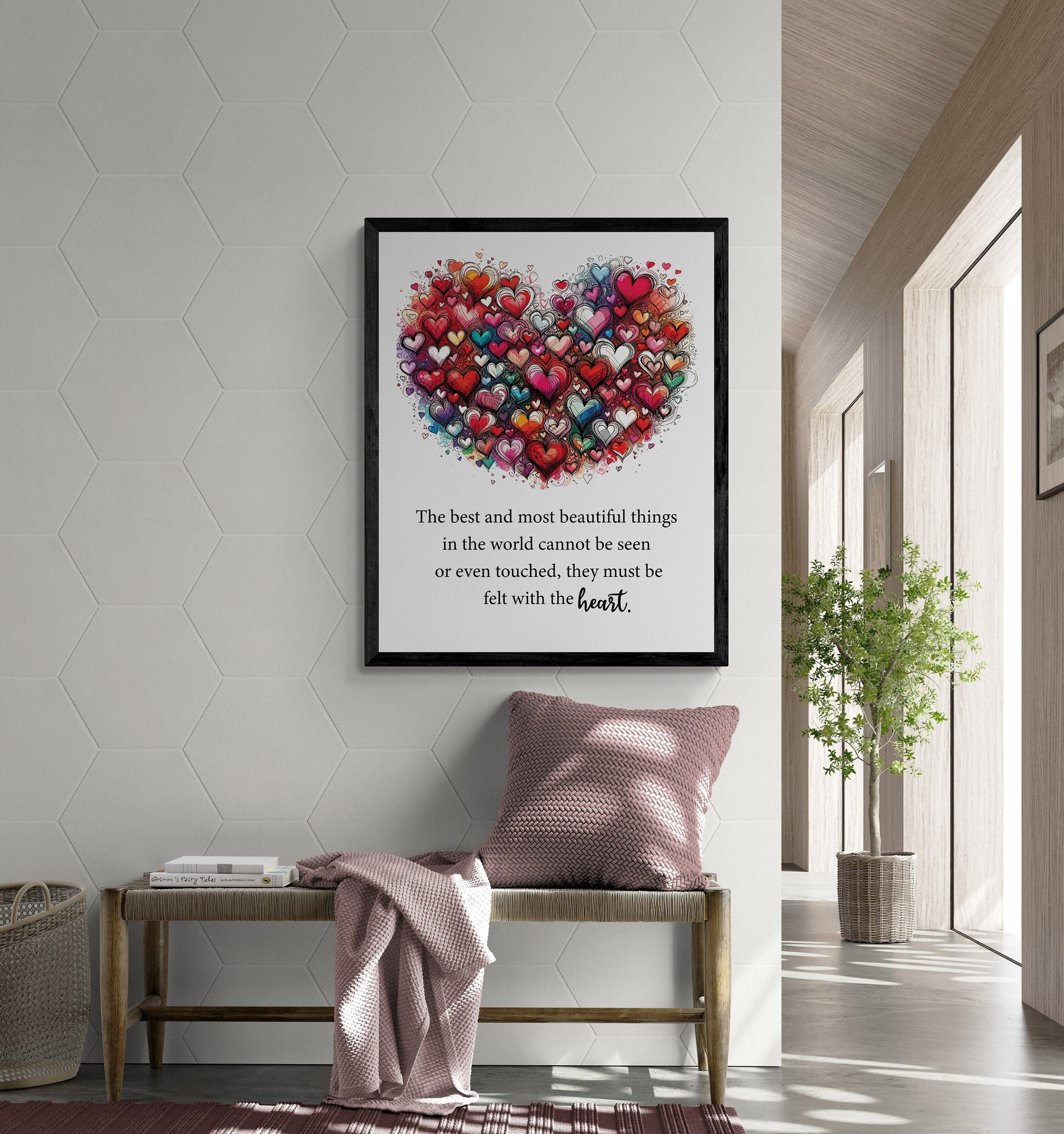 Hellen Keller Quote Art Print | The Best And Most Beautiful Things | Literary Home Decor | Inspirational Poster