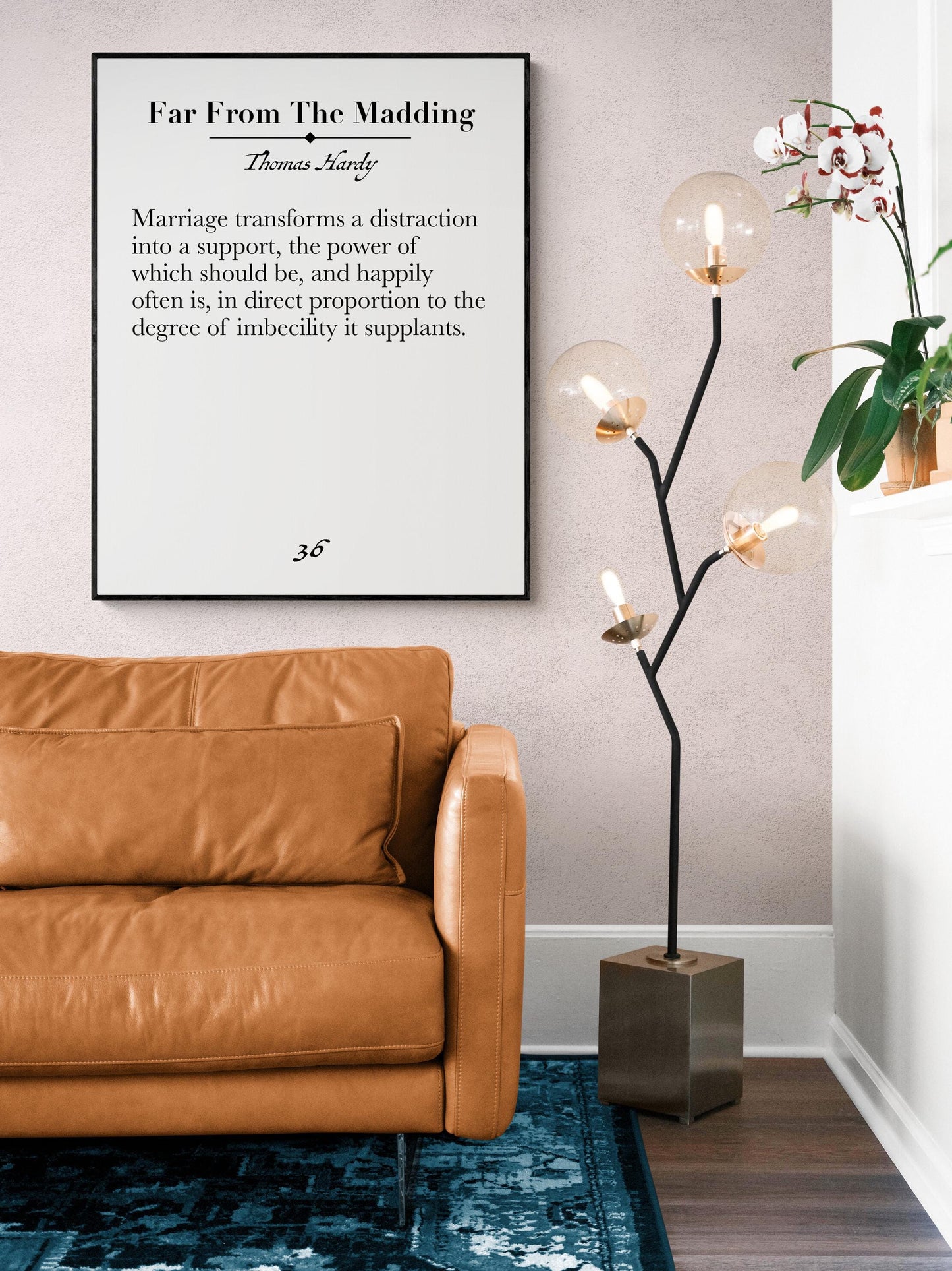 Thomas Hardy Quote Art Print | Marriage Transforms A Distraction Into Support | Far From The Madding | Literary | Book Page | Poster